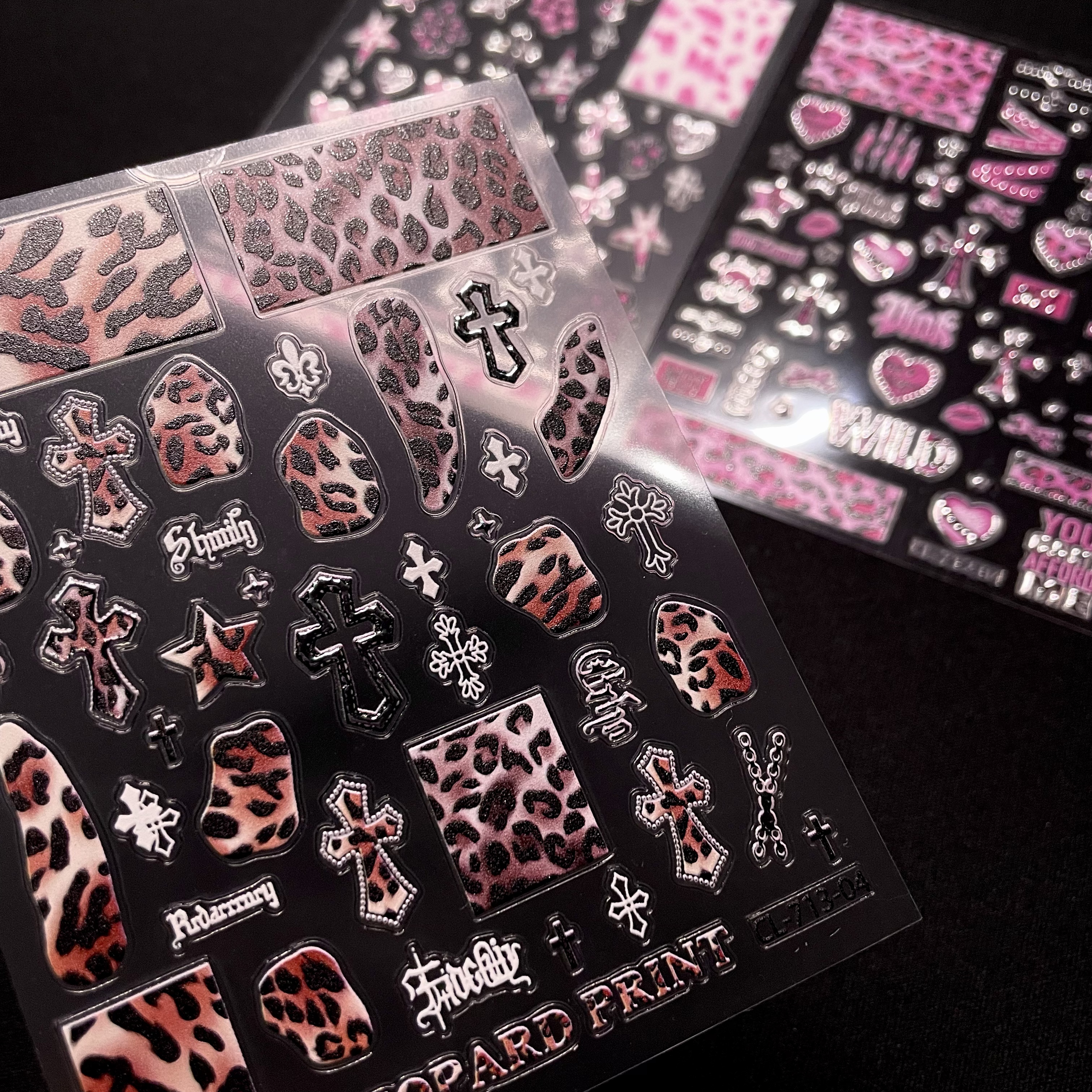 Tricolor Metal Leopard Print