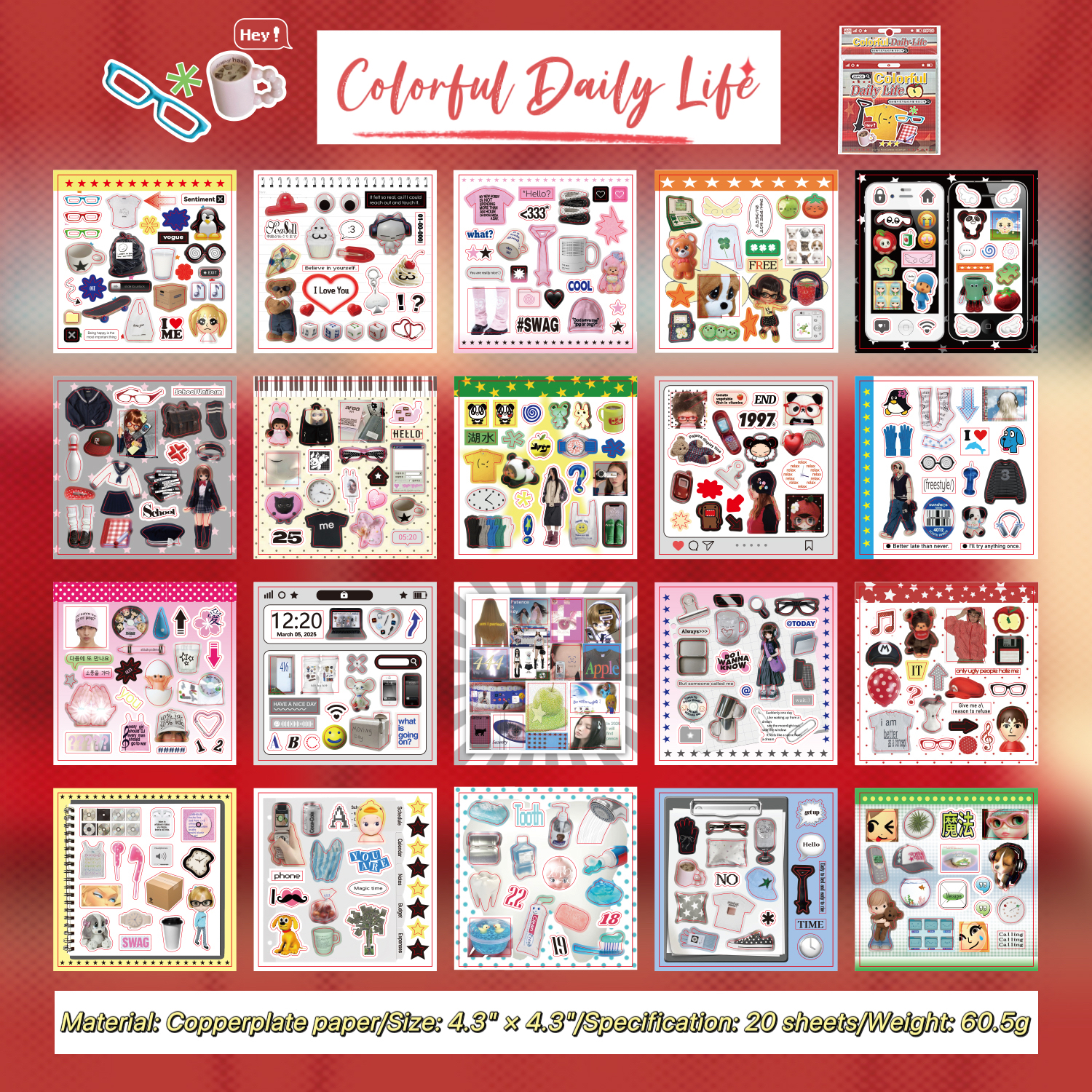 「Y2K Throwback」Sticker Book Duo
