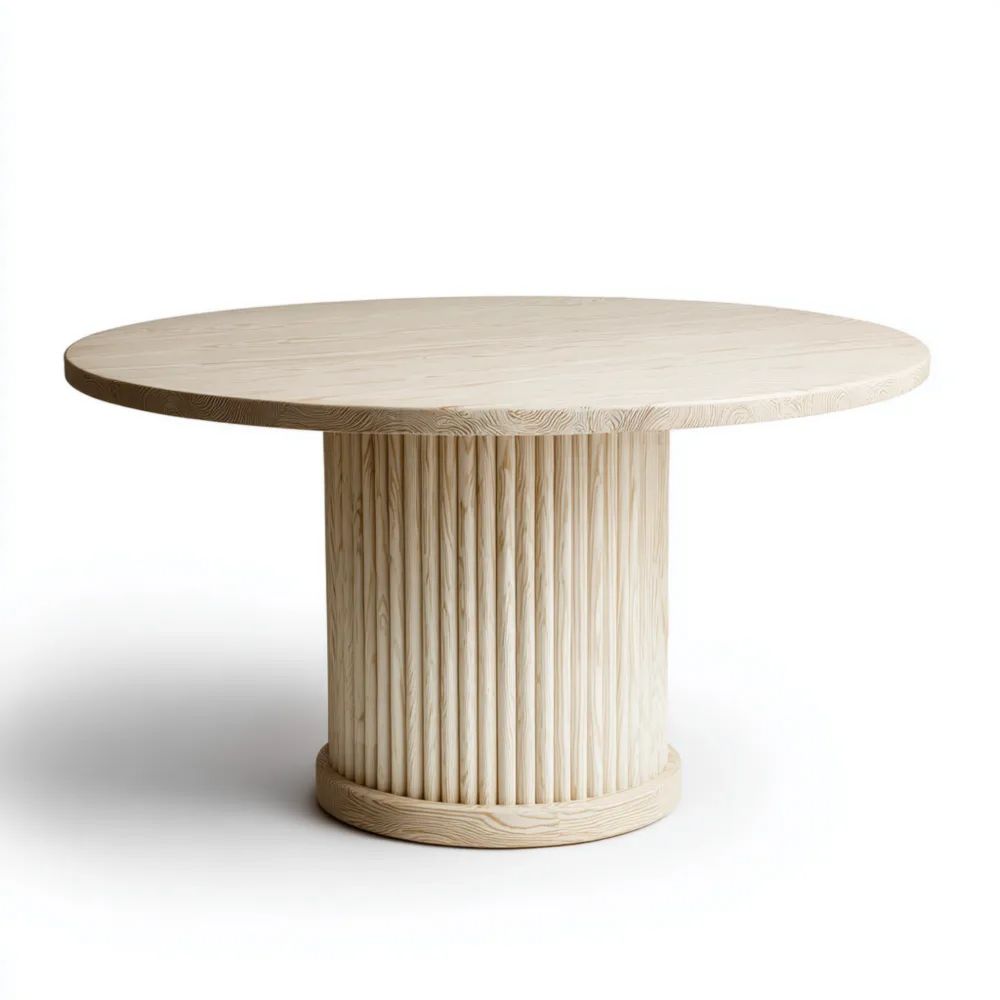 Esstisch Rundholz – Naturholz – Ø120x75 cm – Modernes Design