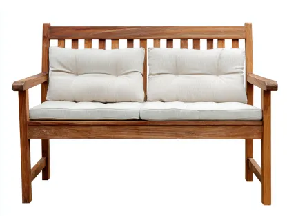 Banc de jardin bois massif design classique 140x60x90 cm - bois naturel - style traditionnel-Casamymart