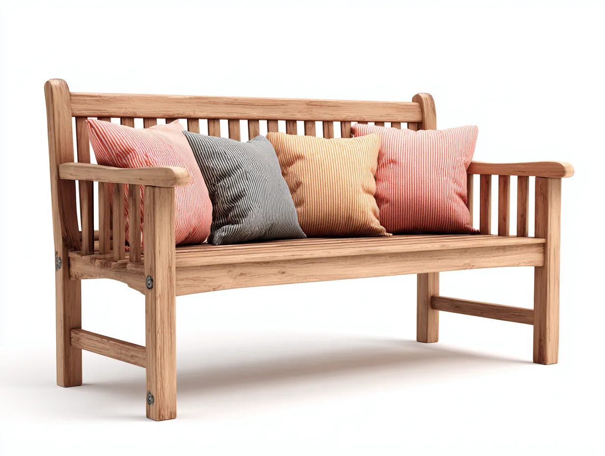 Banc de jardin en bois 120x55x85 cm - Marron - style naturel extérieur-Casamymart