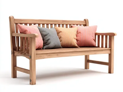 Banc de jardin en bois 120x55x85 cm - Marron - style naturel extérieur-Casamymart