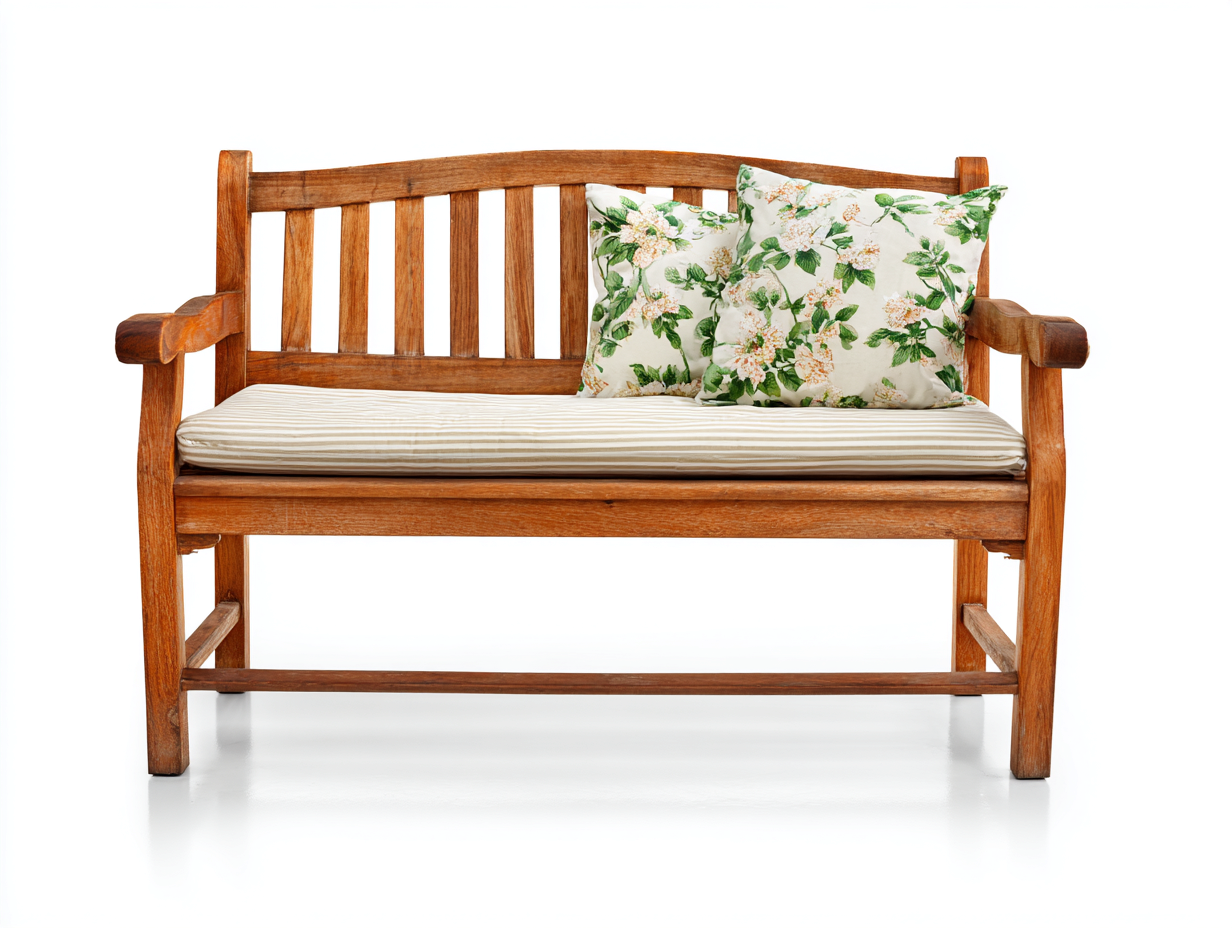 Banc de jardin bois massif design classique 120x55x90 cm - bois naturel - style traditionnel-Casamymart