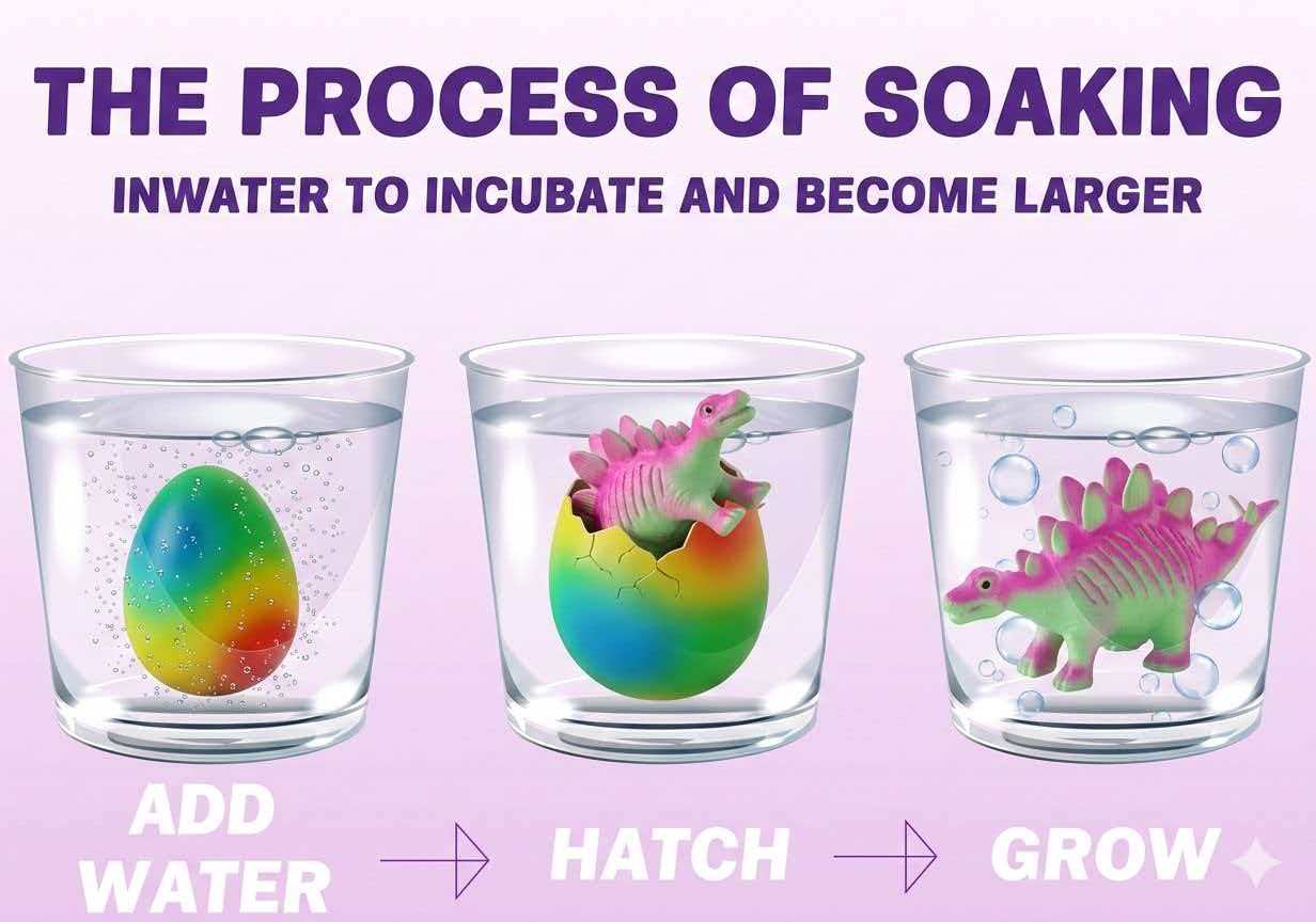 Hatching Surprise Dinosaur Eggs 6 Pack