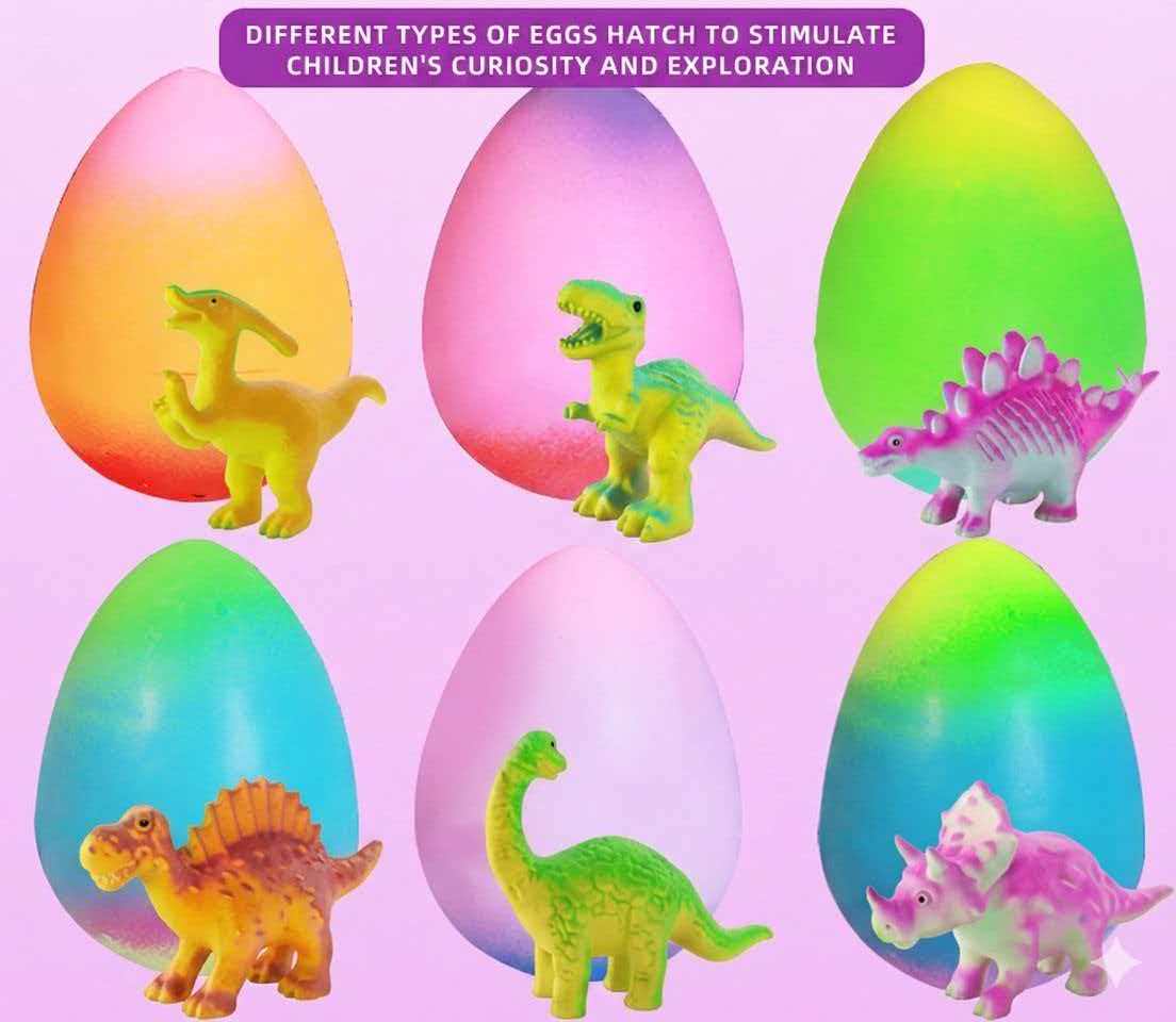 Hatching Surprise Dinosaur Eggs 6 Pack