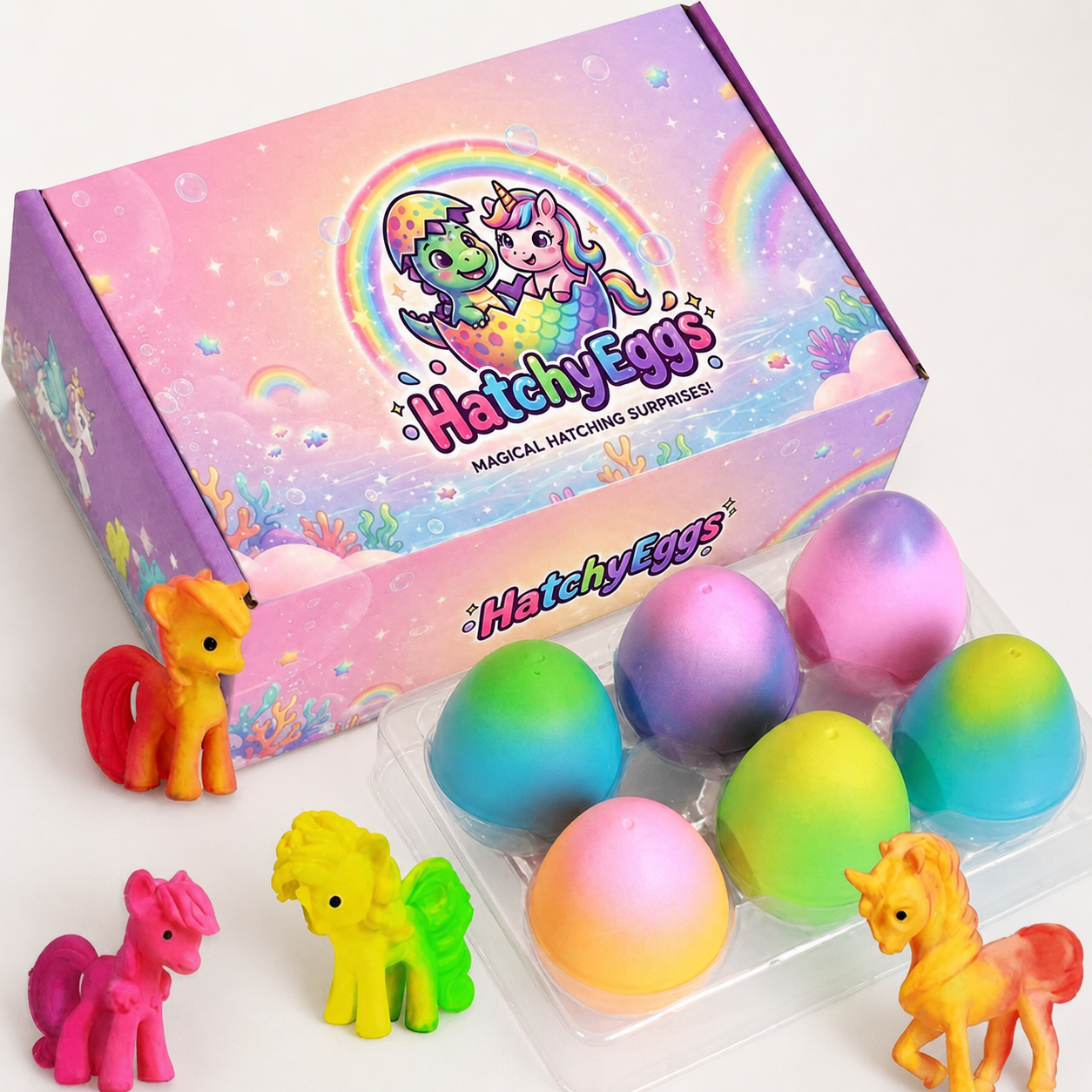 Hatching Surprise Unicorn Eggs® 6 pack