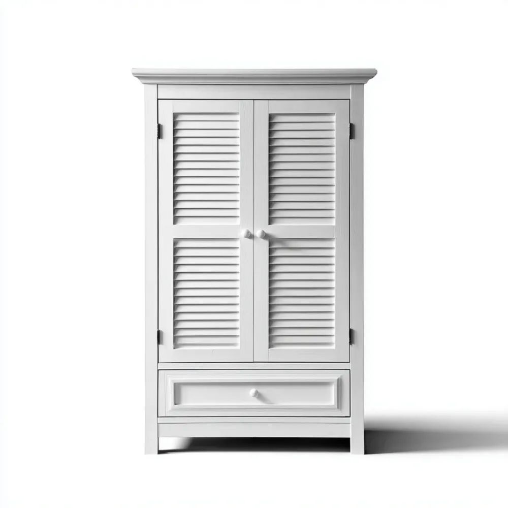 Aufbewahrungsschrank Holz 180x90x40 cm - Weiß - Klassisches Design