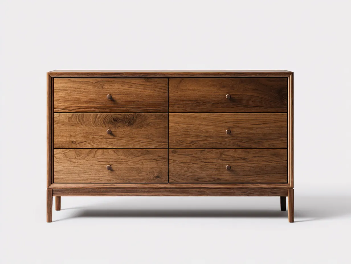 Commode en bois pour chambre et salon 140x45x80 cm - bois naturel - style moderne-Casagethut