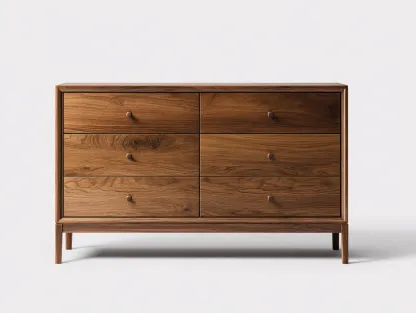 Commode en bois pour chambre et salon 140x45x80 cm - bois naturel - style moderne-Casagethut