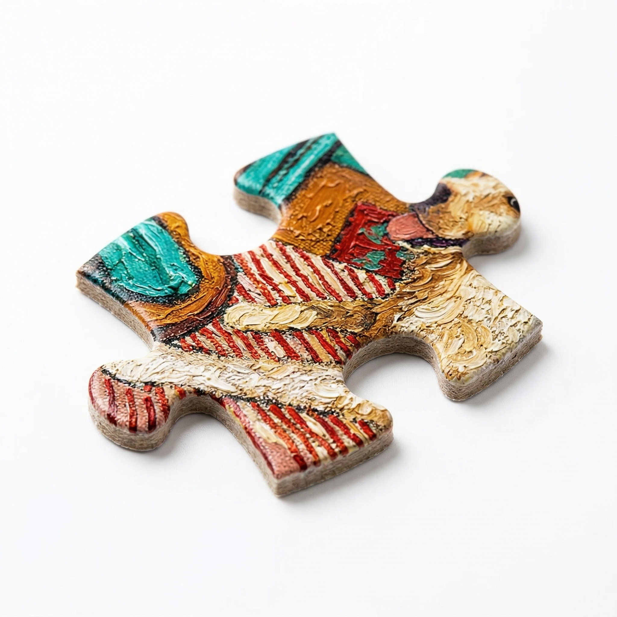 Adorable Puppy Modern Minimalist Oil Painting Style Hanging Puzzle 1200PCS 