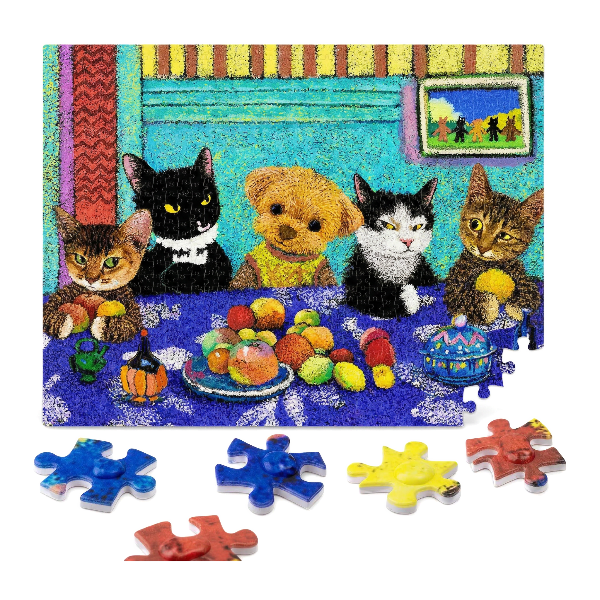 Numbuston Masterpiece Series - Cat Party Edition Jigsaw Puzzle 1200 - Children and Teenagers' Entertainment and Educational Puzzle
