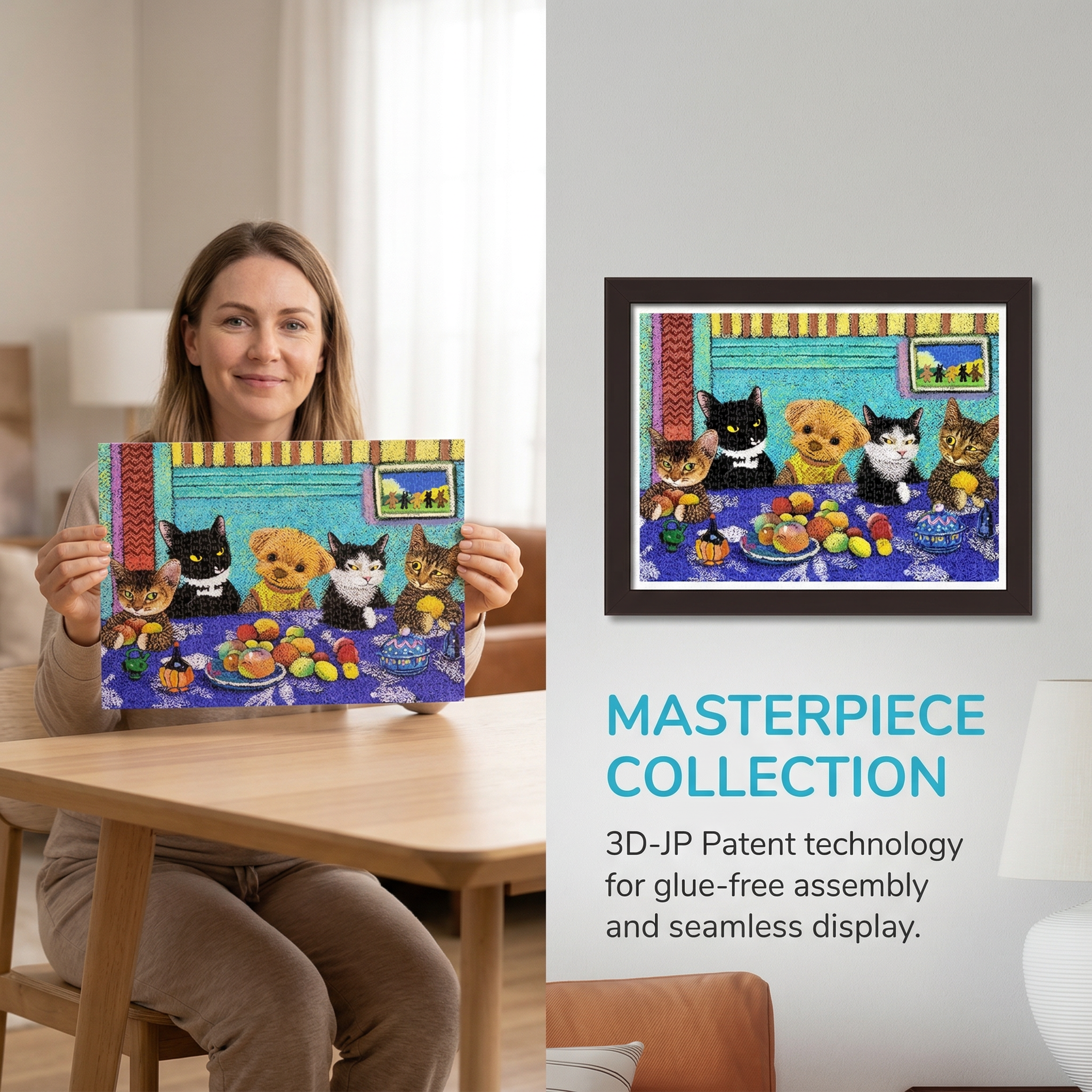 Numbuston Masterpiece Series - Cat Party Edition Jigsaw Puzzle 1200 - Children and Teenagers' Entertainment and Educational Puzzle