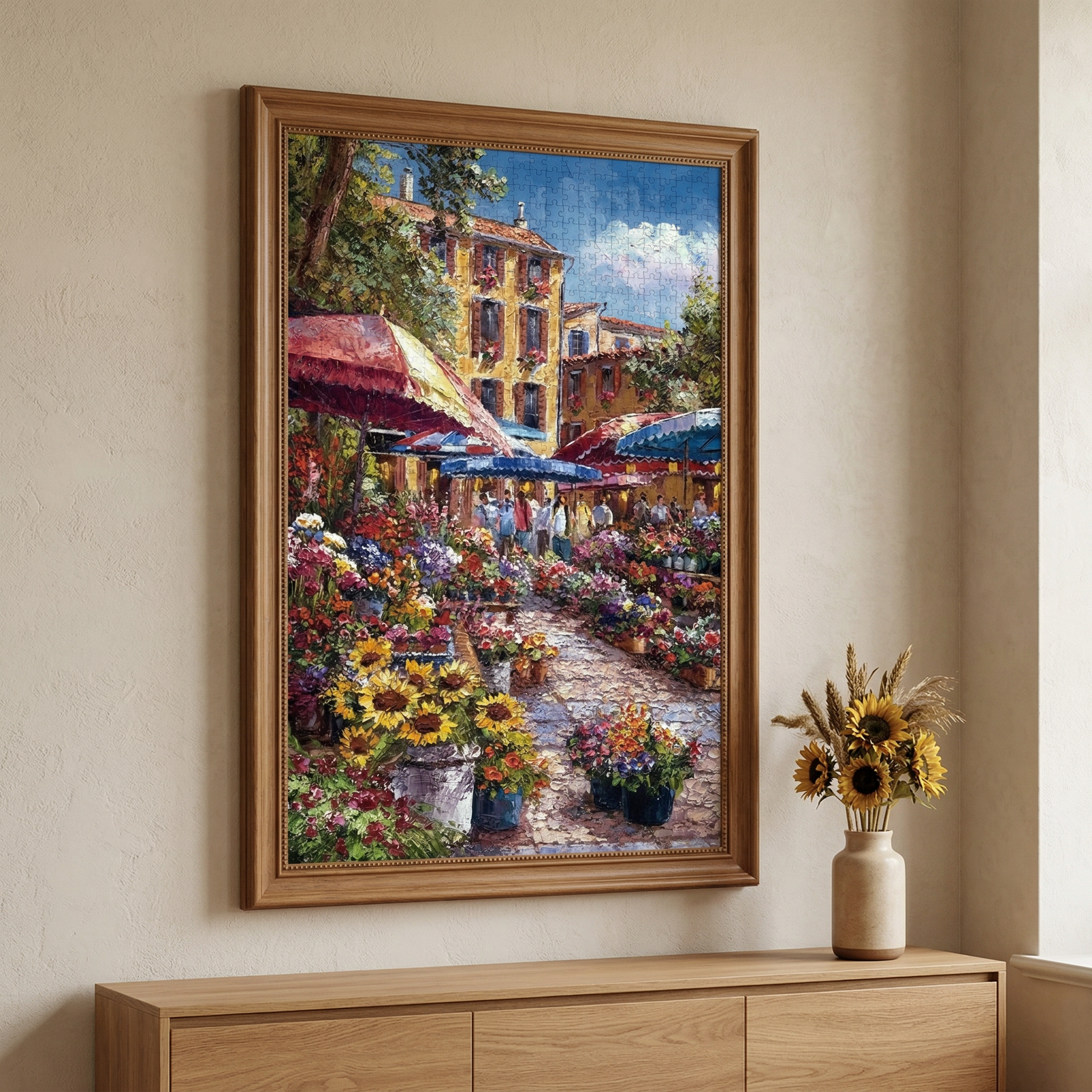Provence Style Oil Painting Puzzle - 1000 Pieces - Children & Adults - Entertainment, Stress Relief, Brain Training 