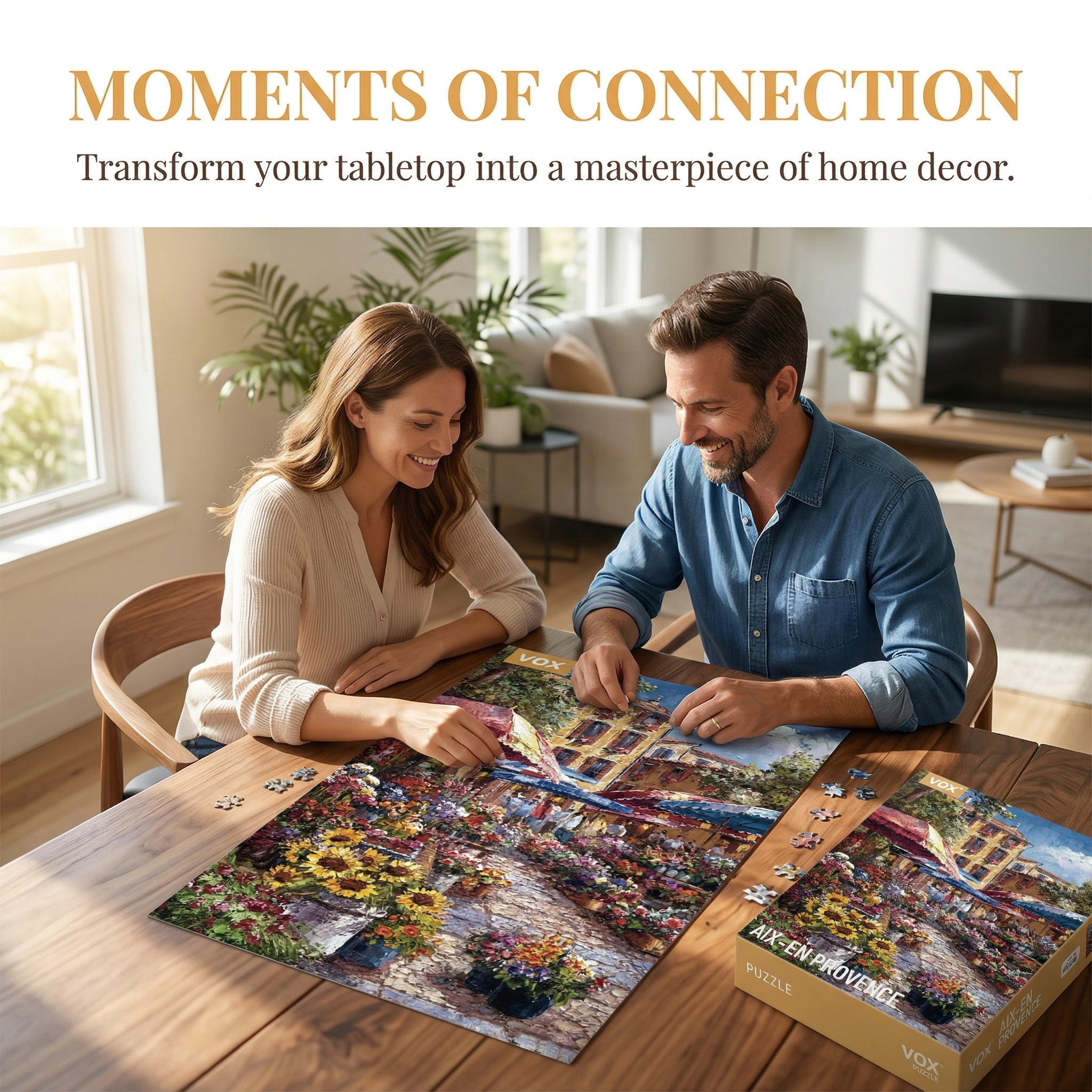 Provence Style Oil Painting Puzzle - 1000 Pieces - Children & Adults - Entertainment, Stress Relief, Brain Training 