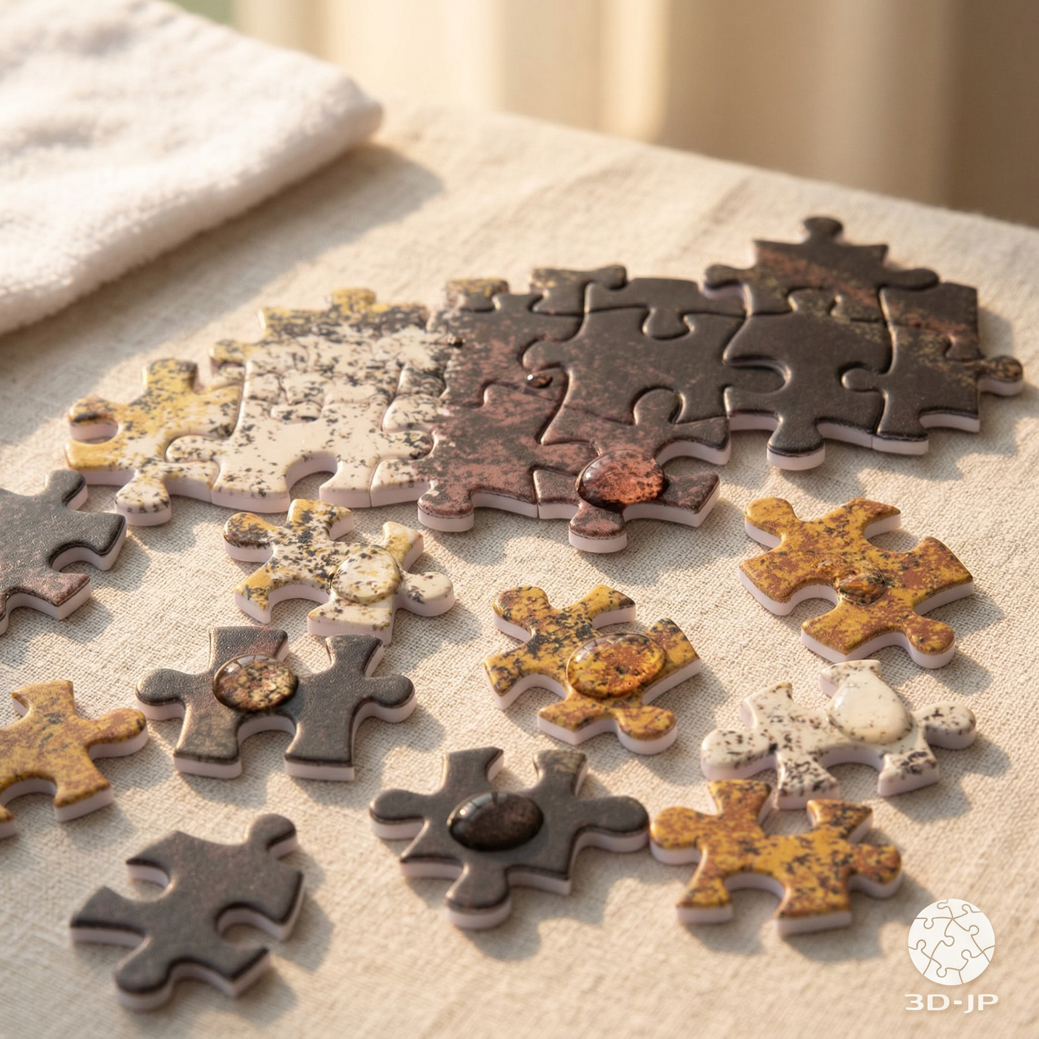 Art painting of cats, decorative painting, playing the piano, jigsaw puzzle-500 pieces