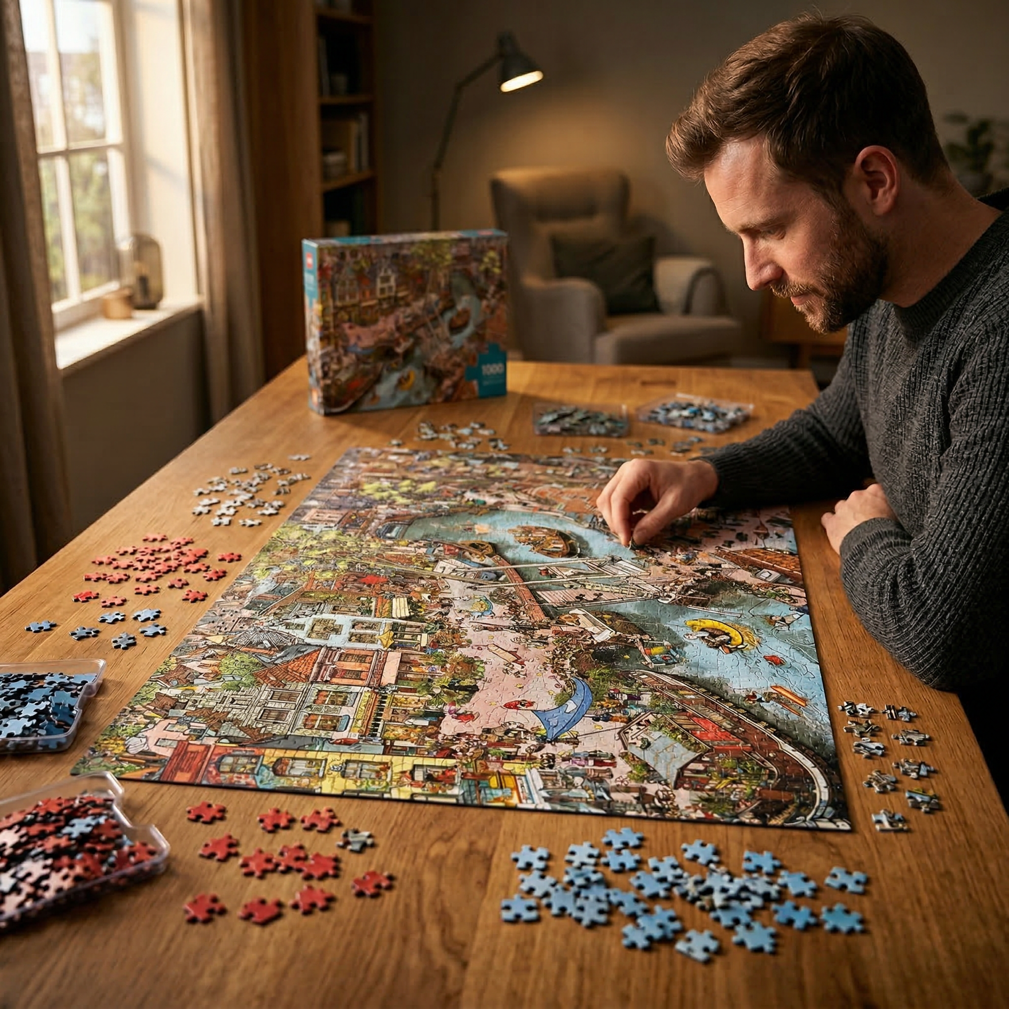 "Street Canal" Adult Puzzle Art Board Game - 1200 Pieces 