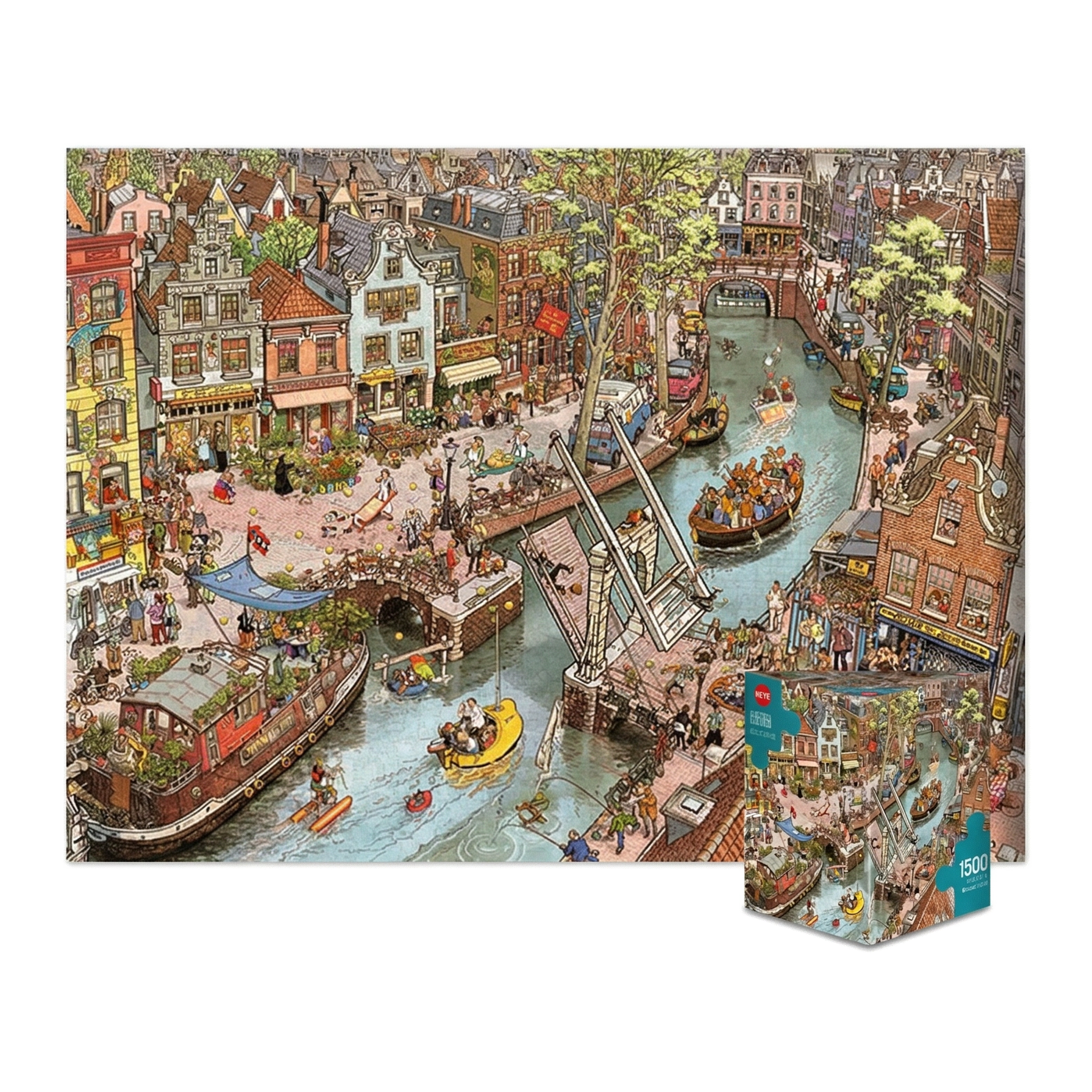 "Street Canal" Adult Puzzle Art Board Game - 1200 Pieces 