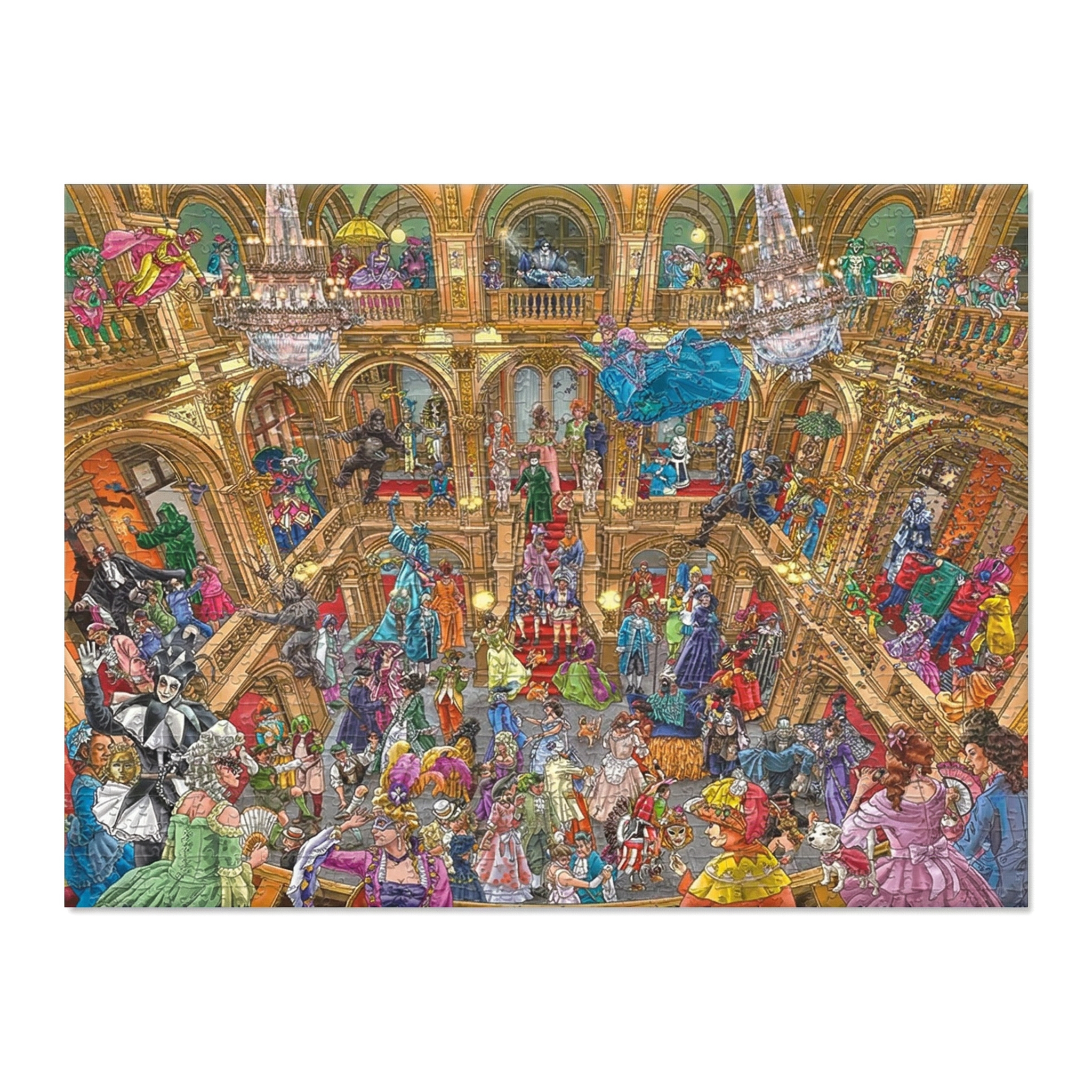 European Court-style Costumed Mask Ball Puzzle - 2000 Pieces 