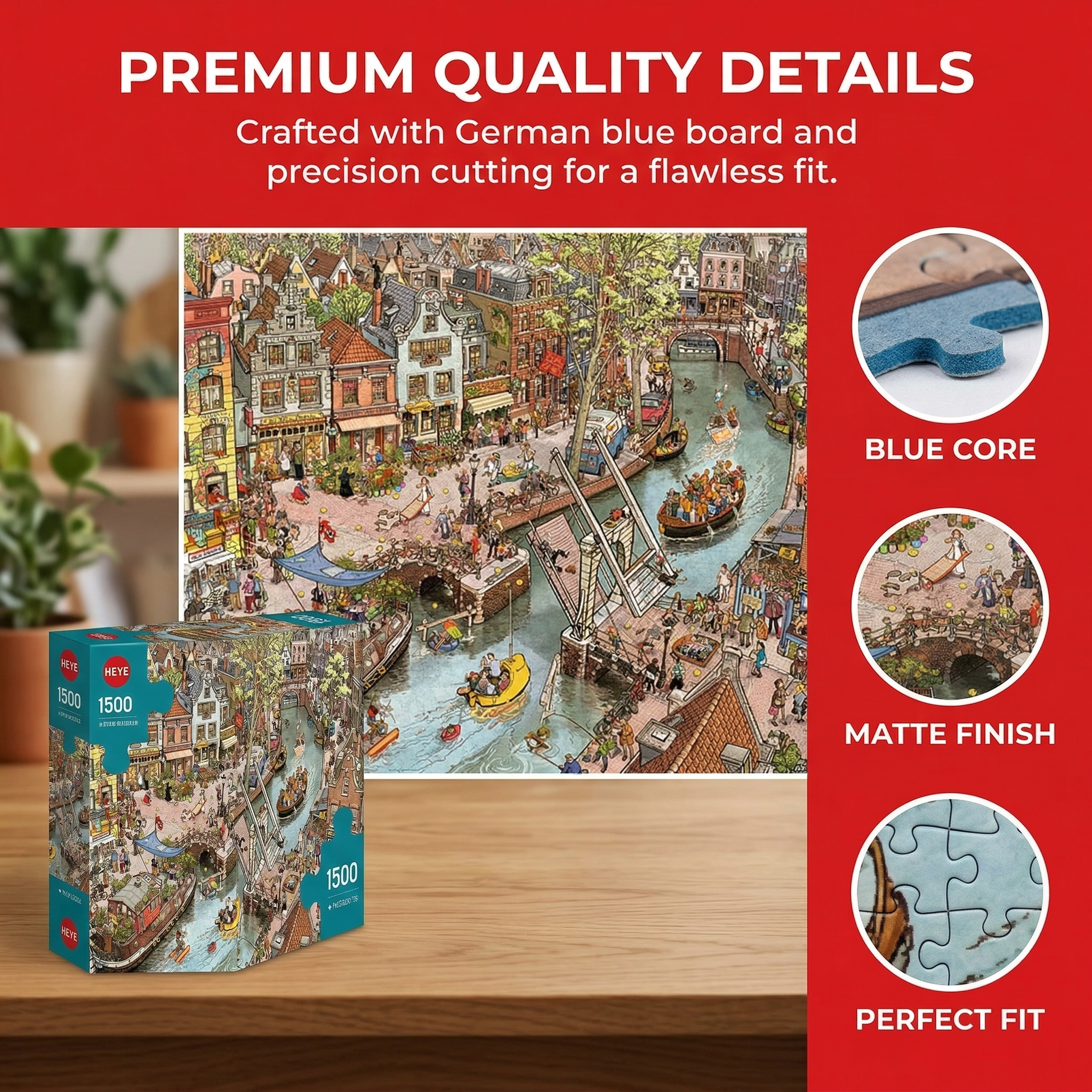 "Street Canal" Adult Puzzle Art Board Game - 1200 Pieces 