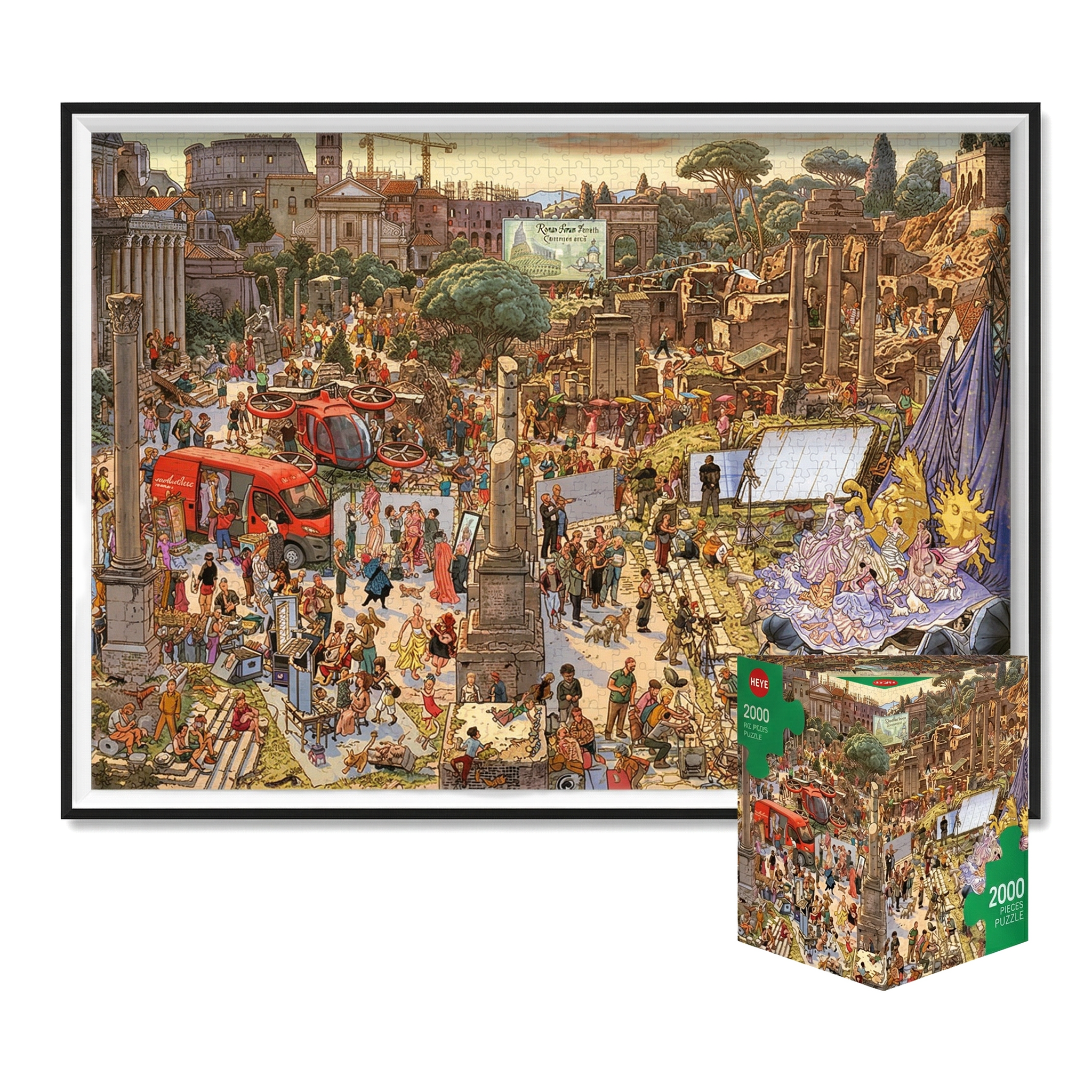 The "Fashion Shooting Set" art puzzle consists of 2000 pieces. It is suitable for adults and can be used for entertainment and stress relief.