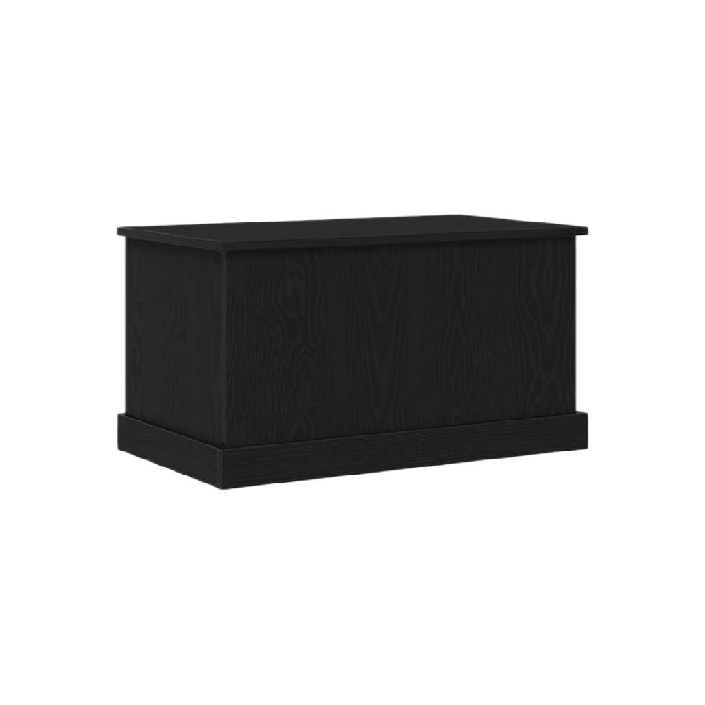 Coffre de rangement moderne en bois noir - Style minimaliste-zonoxspace