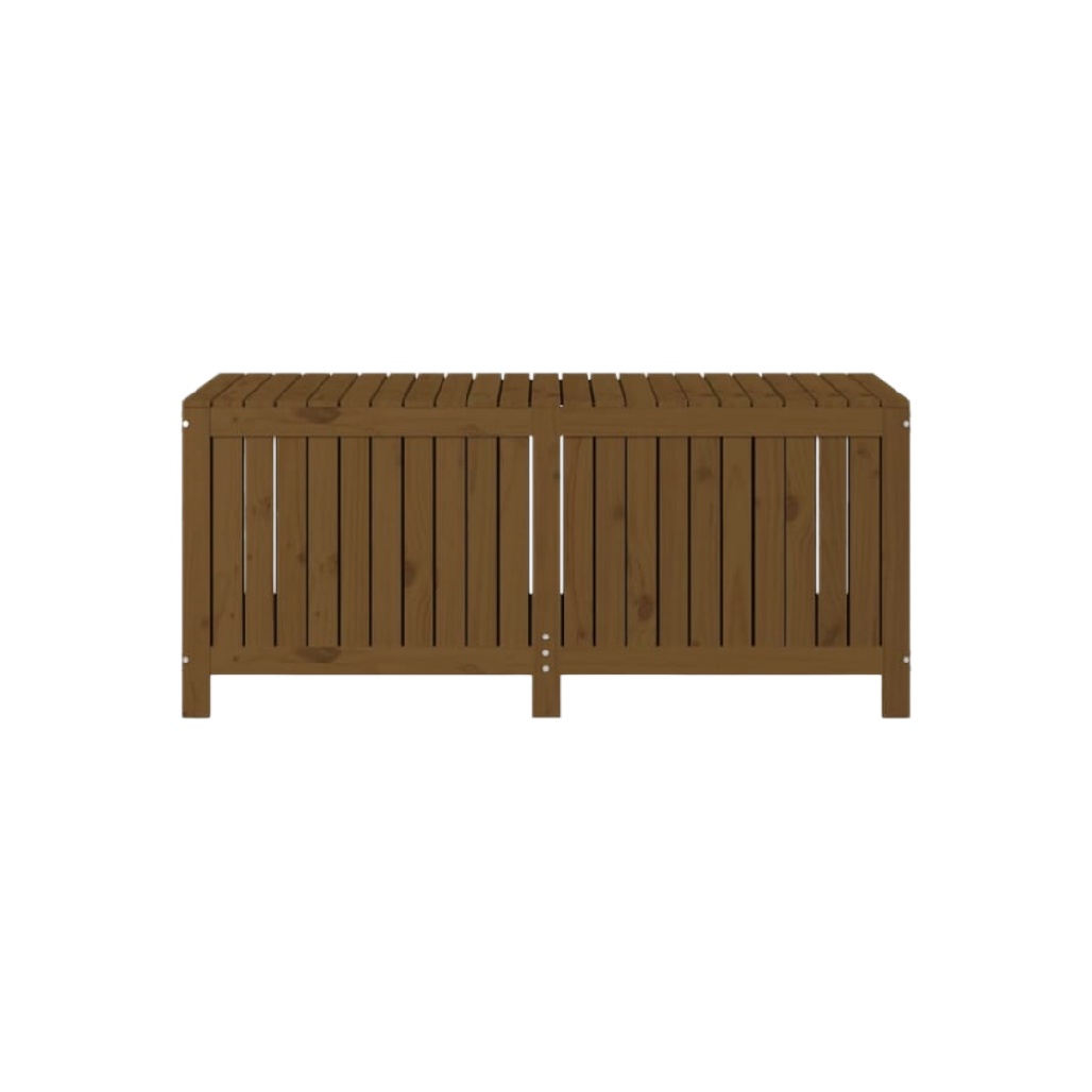 Banc de rangement de jardin en bois avec dossier - Style rustique-zonoxspace