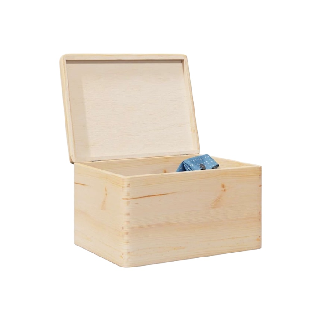 Coffre de rangement en pin massif - Avec roulettes amovibles-zonoxspace