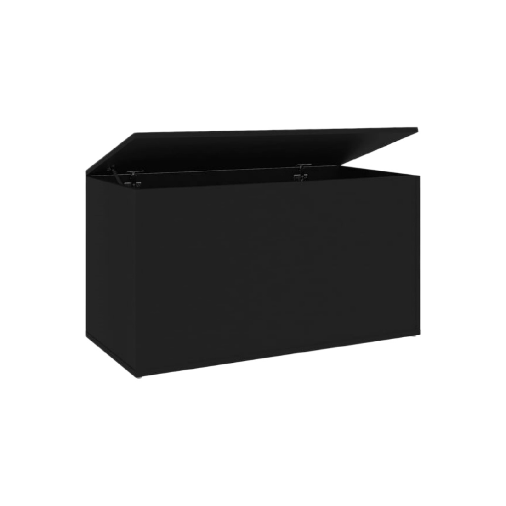 Coffre de rangement en bois gris - Banc de jardin moderne-zonelyhome