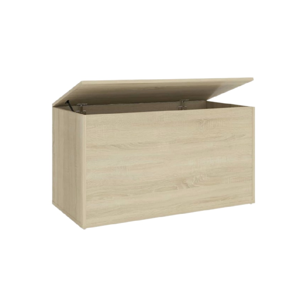 Rustic Solid Wood Storage Chest - Natural Mango Wood Toy Box-zonelyhome