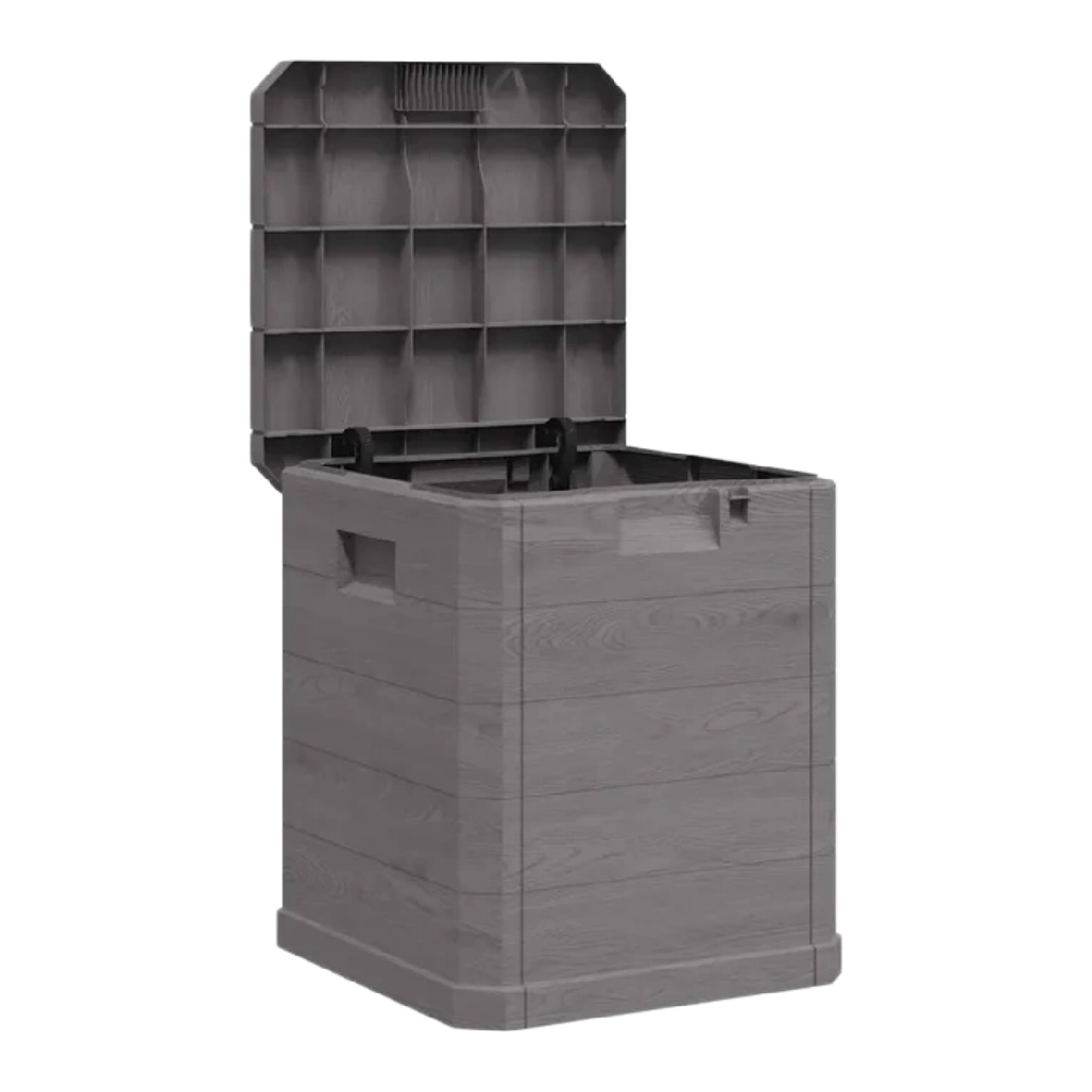 Coffre de rangement de jardin en bois - Banc et table d'appoint extérieur-briohabitat