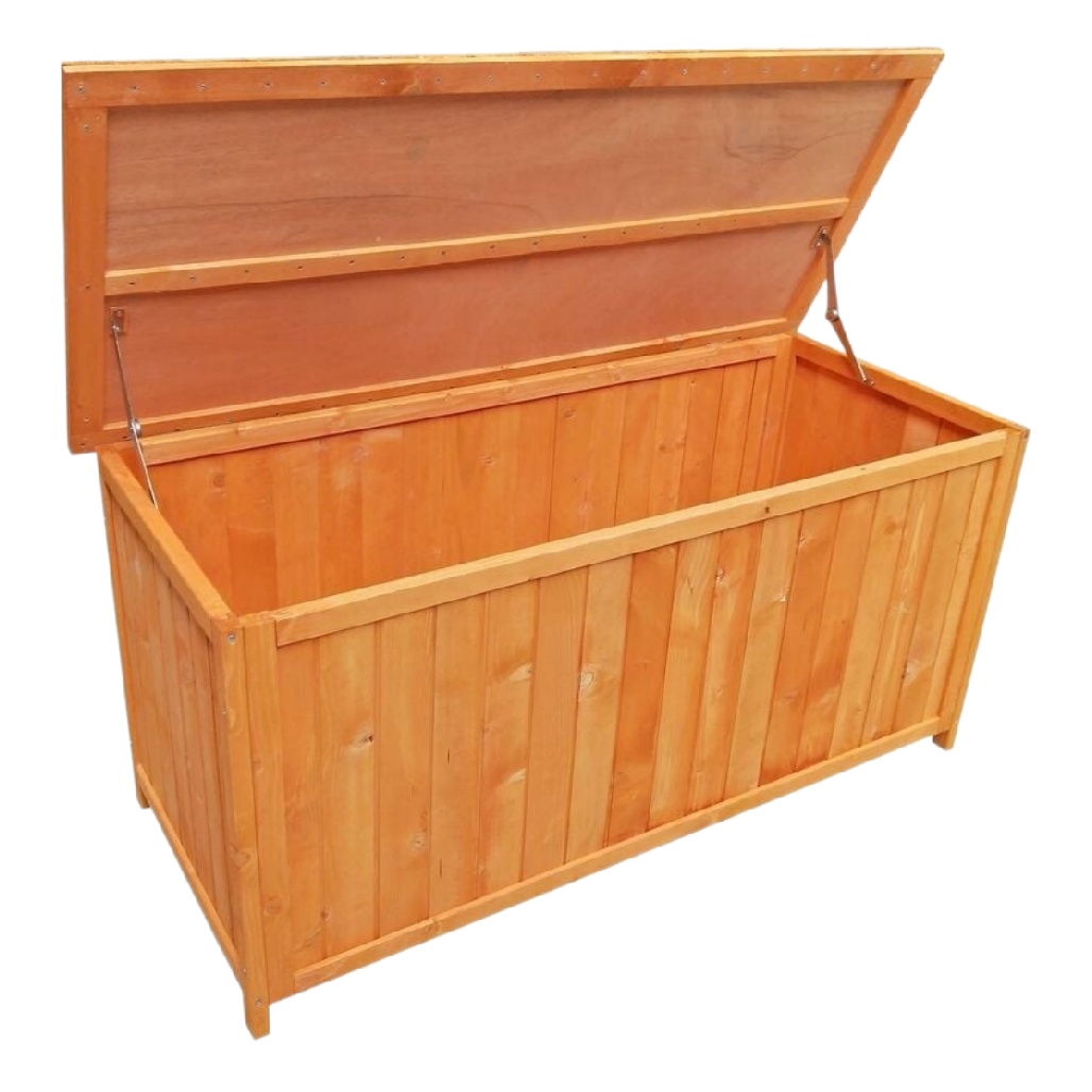 Coffre de rangement de jardin en bois - Coffre extérieur-briohabitat