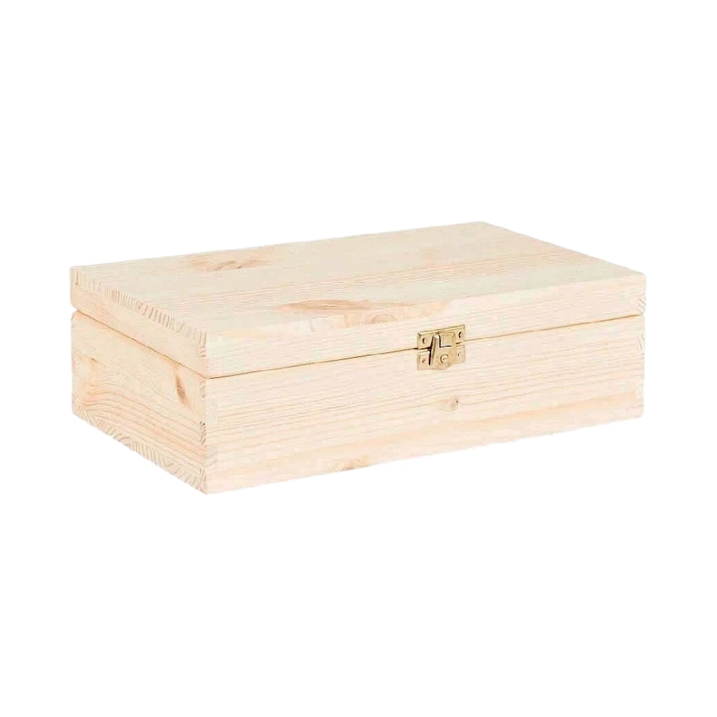 Coffre de rangement double en bois massif - Noir et naturel-briohabitat