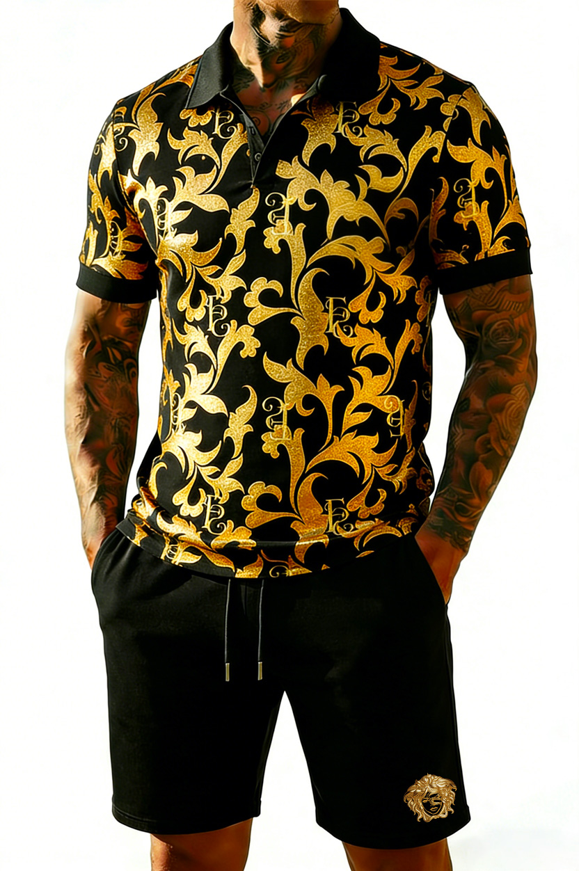 Athletic-Casual All-Over Print Matching Set