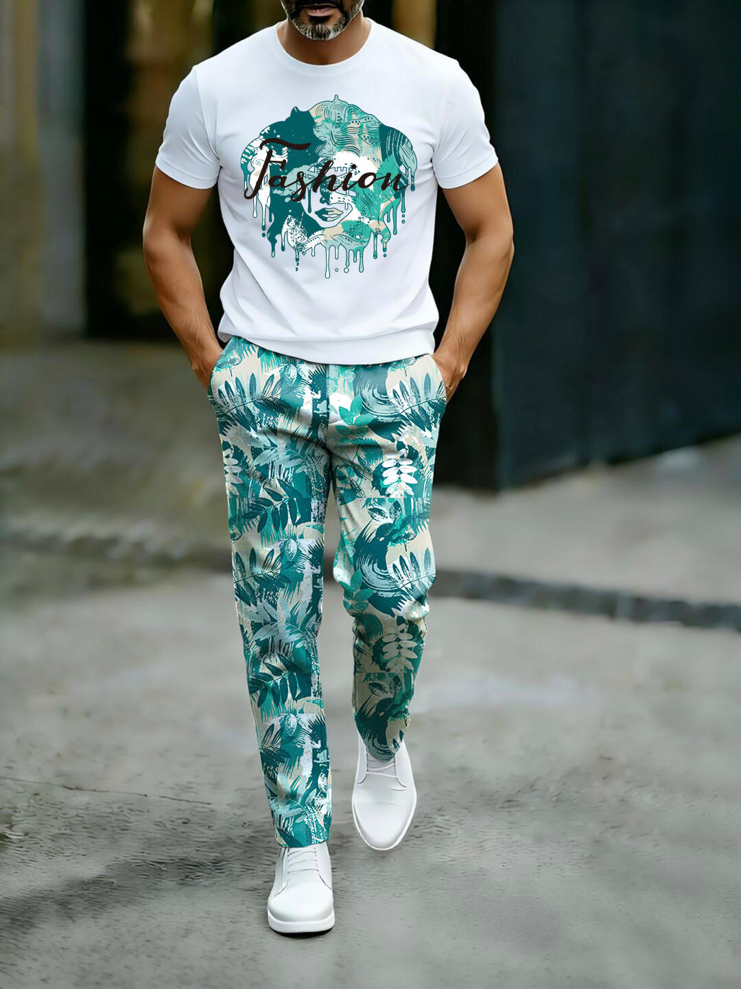 Men's Cotton Short Sleeve & Pants Outfit