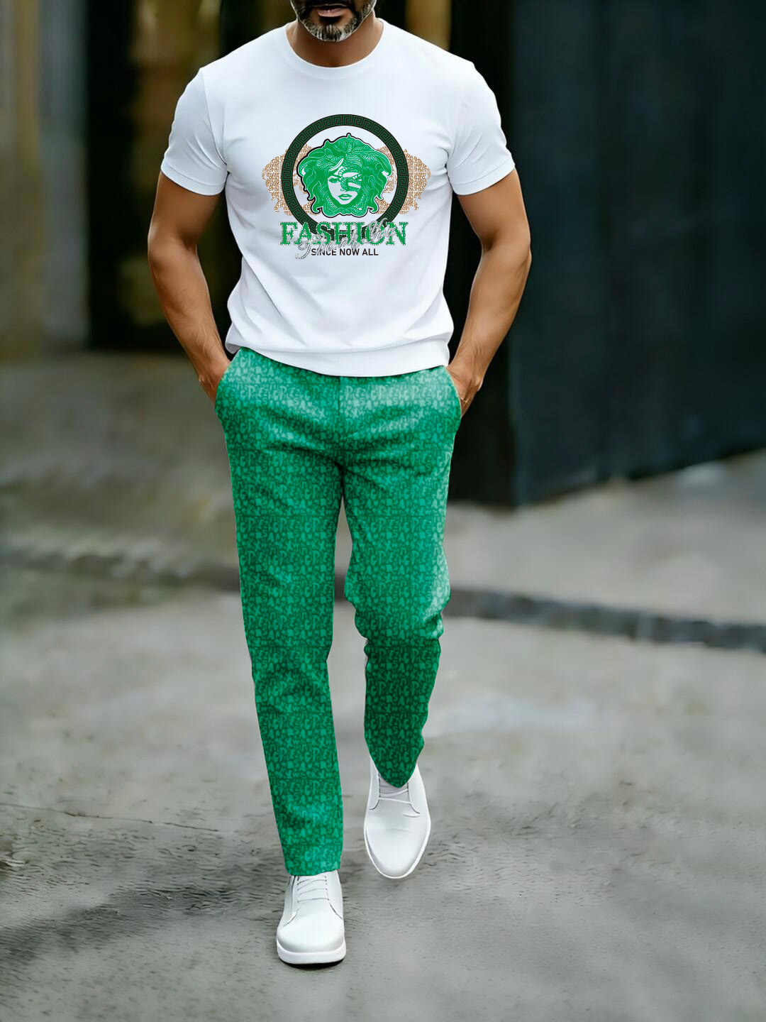 Men's Cotton Short Sleeve & Pants Outfit