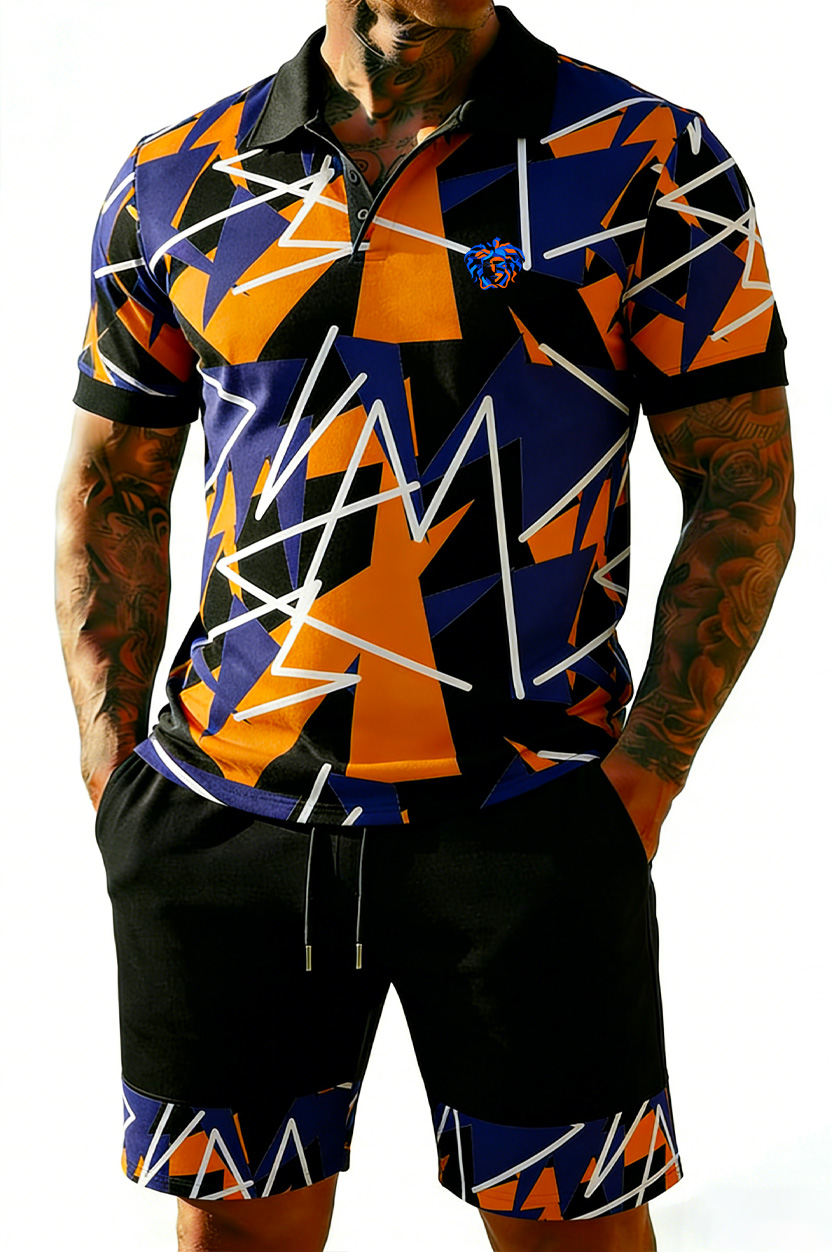 Athletic-Casual All-Over Print Matching Set