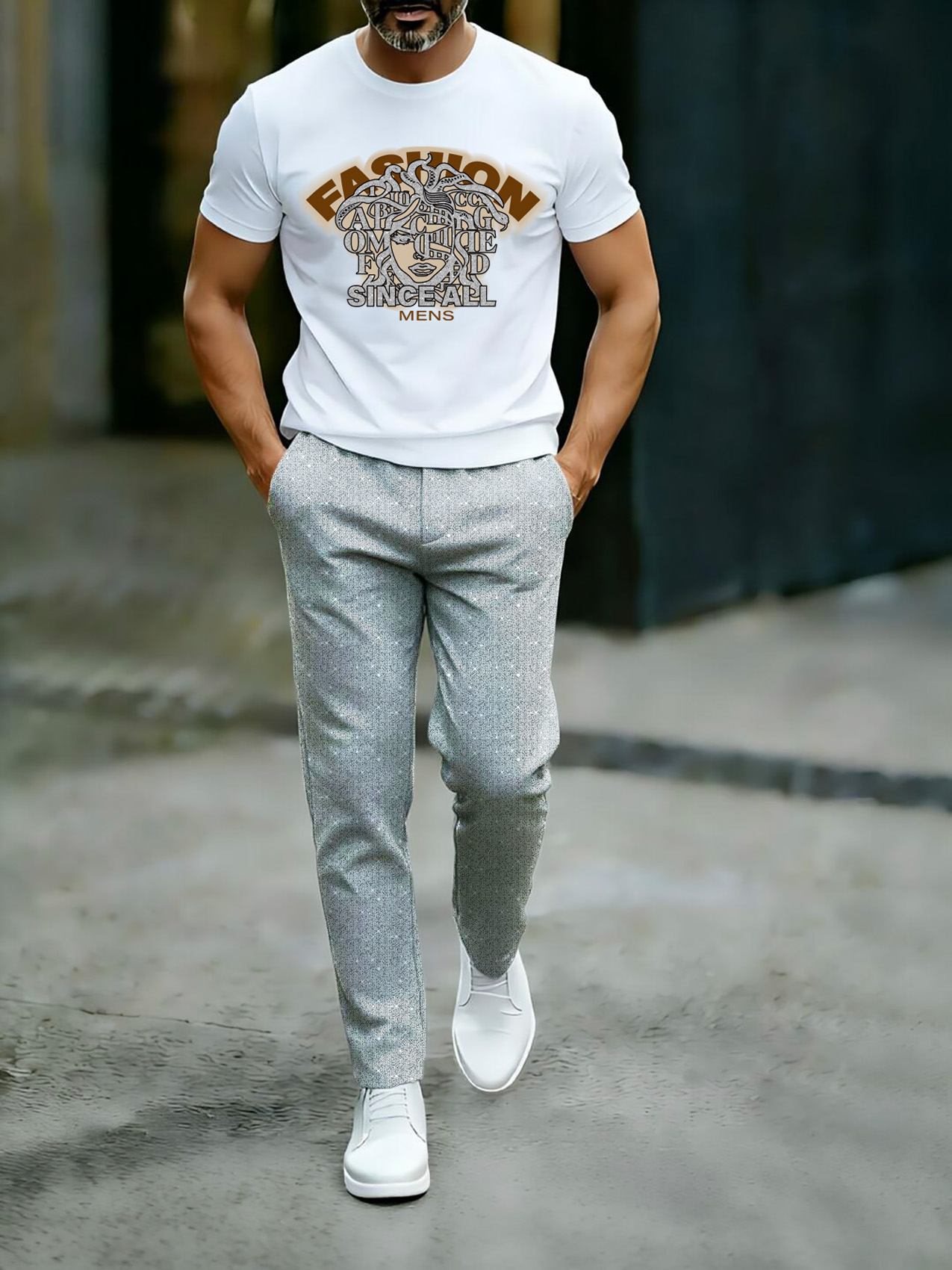 Men's Cotton Short Sleeve & Pants Outfit