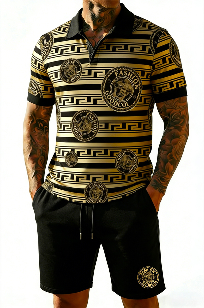 Athletic-Casual All-Over Print Matching Set