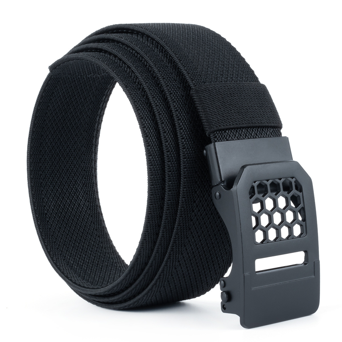 New Men's Outdoor Nylon Tactical Belt — Woven Style with Toothless Automatic Buckle