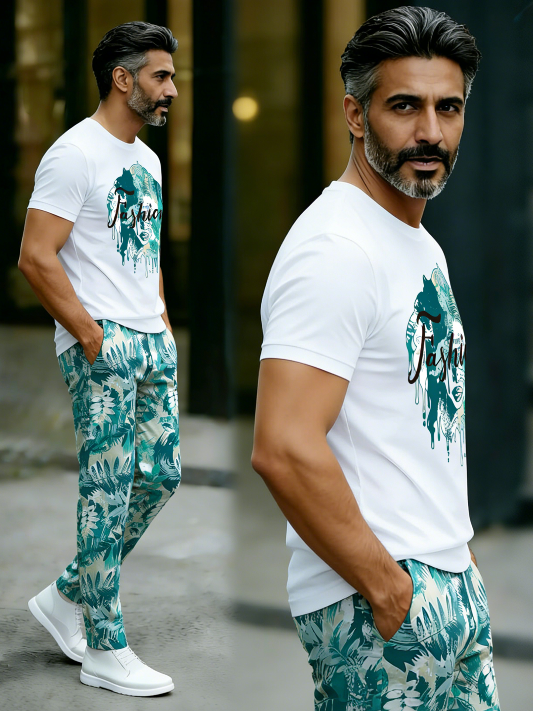 Men's Cotton Short Sleeve & Pants Outfit