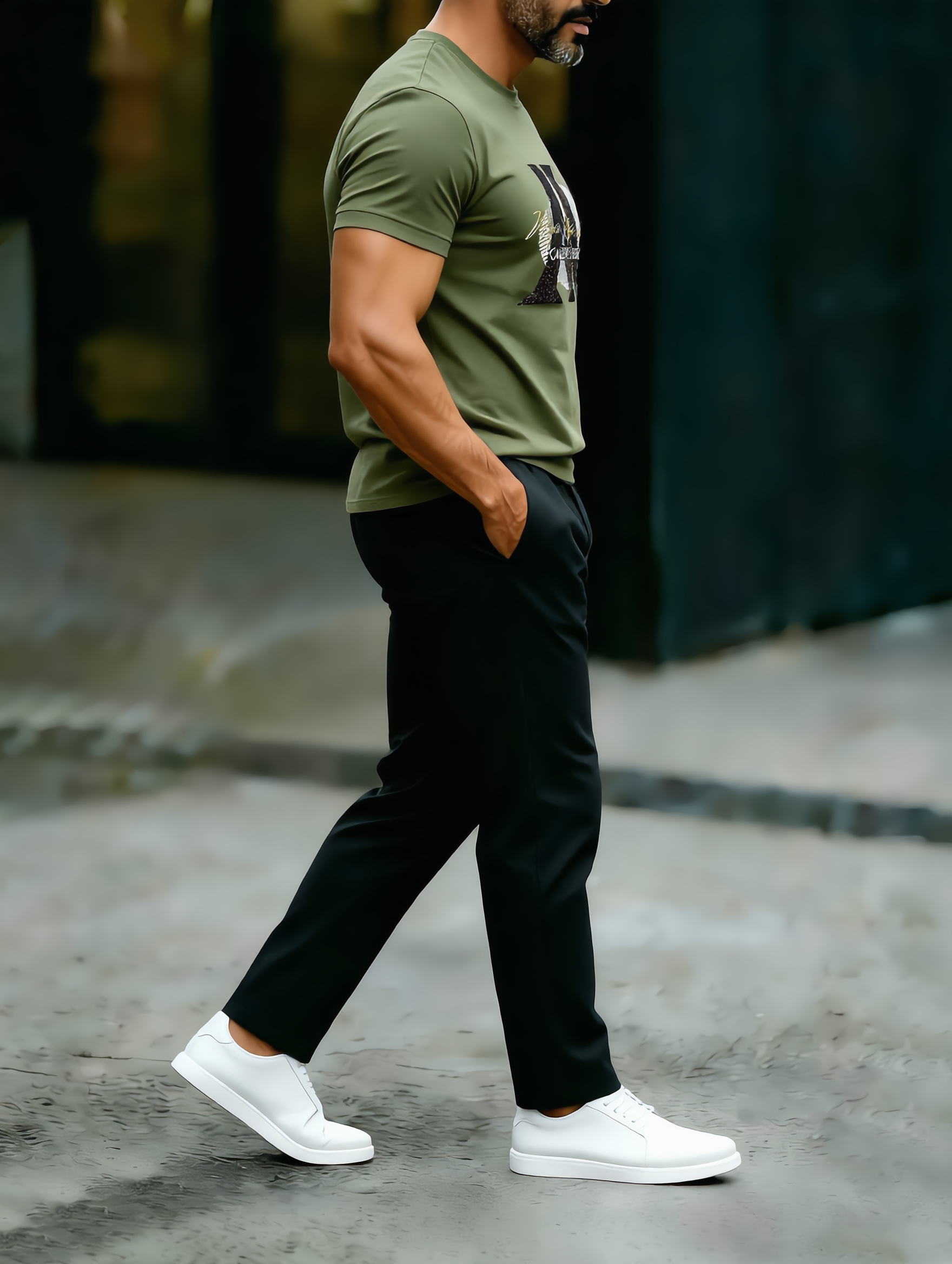 Short Sleeve T-Shirt & Pants Set Luxury Inspired Print Breathable Lightweight 2-Piece Outfit S-5XL