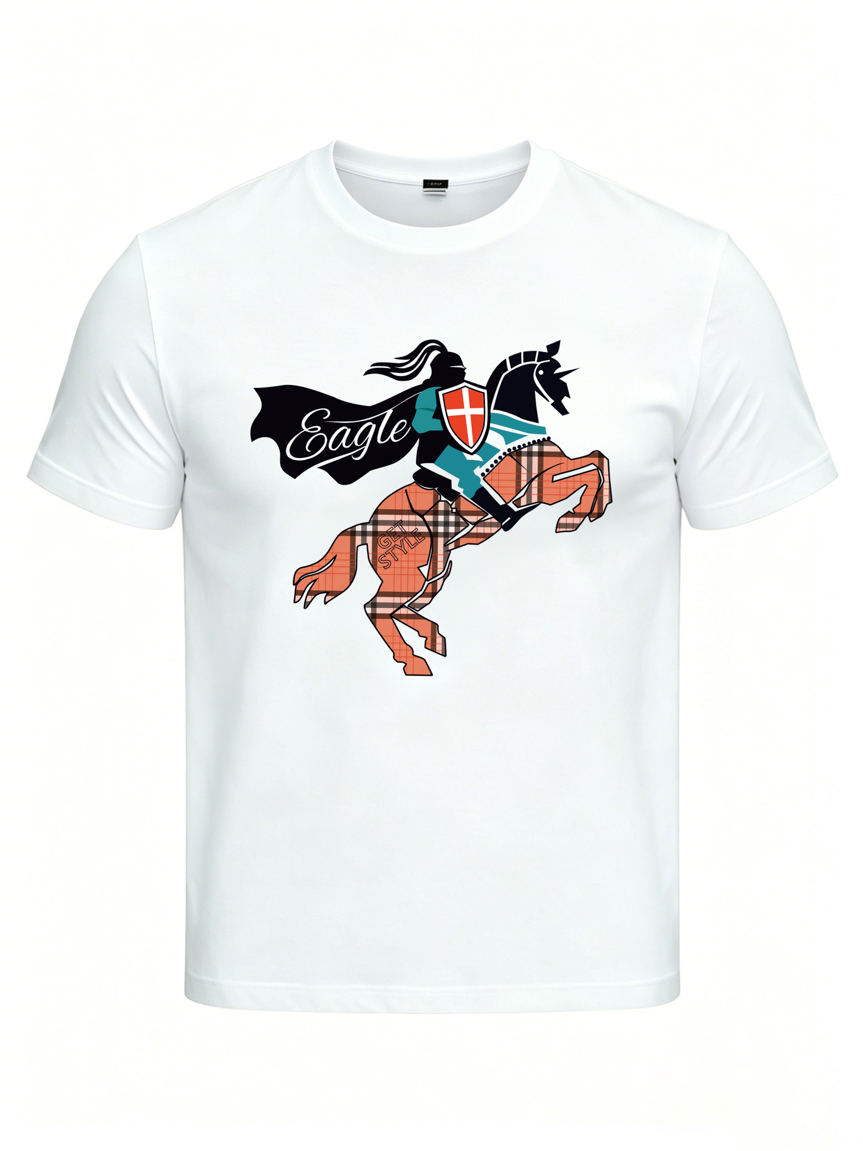 Crew Neck Tee & Long Pants Set High Street Fashion Luxury Brand Print Casual Tracksuit Plus Size