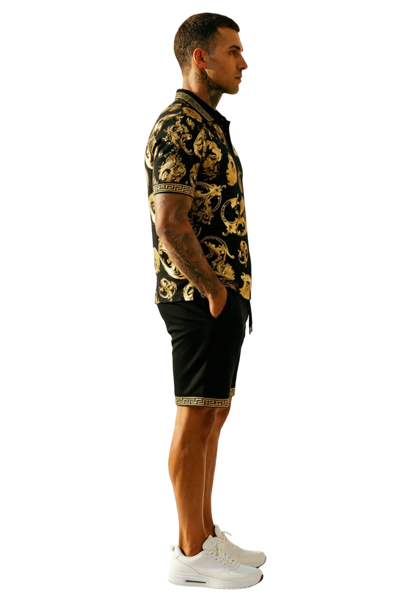 Athletic-Casual All-Over Print Matching Set