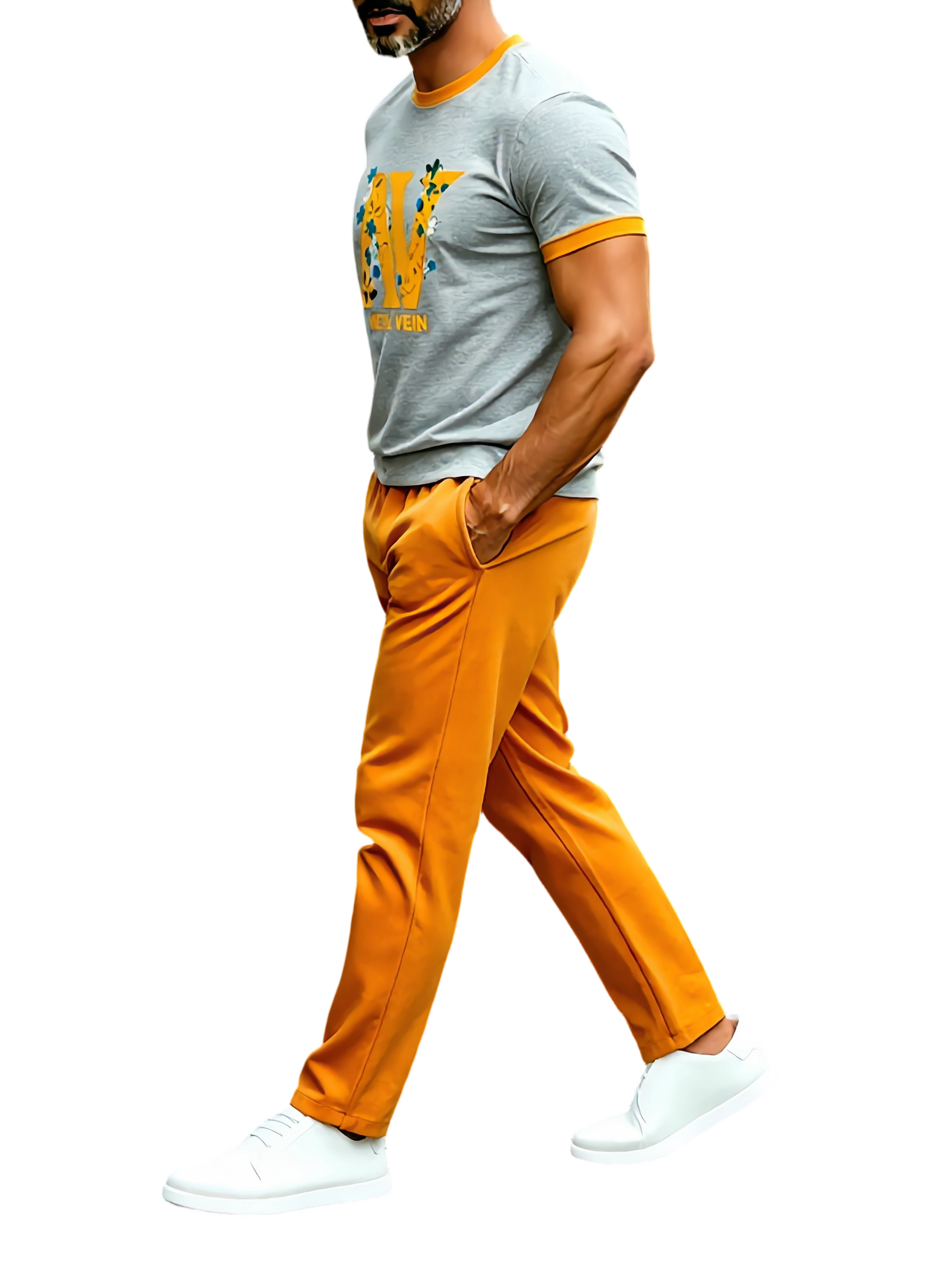 Short Sleeve T-Shirt & Pants Set Luxury Inspired Print Breathable Lightweight 2-Piece Outfit S-5XL