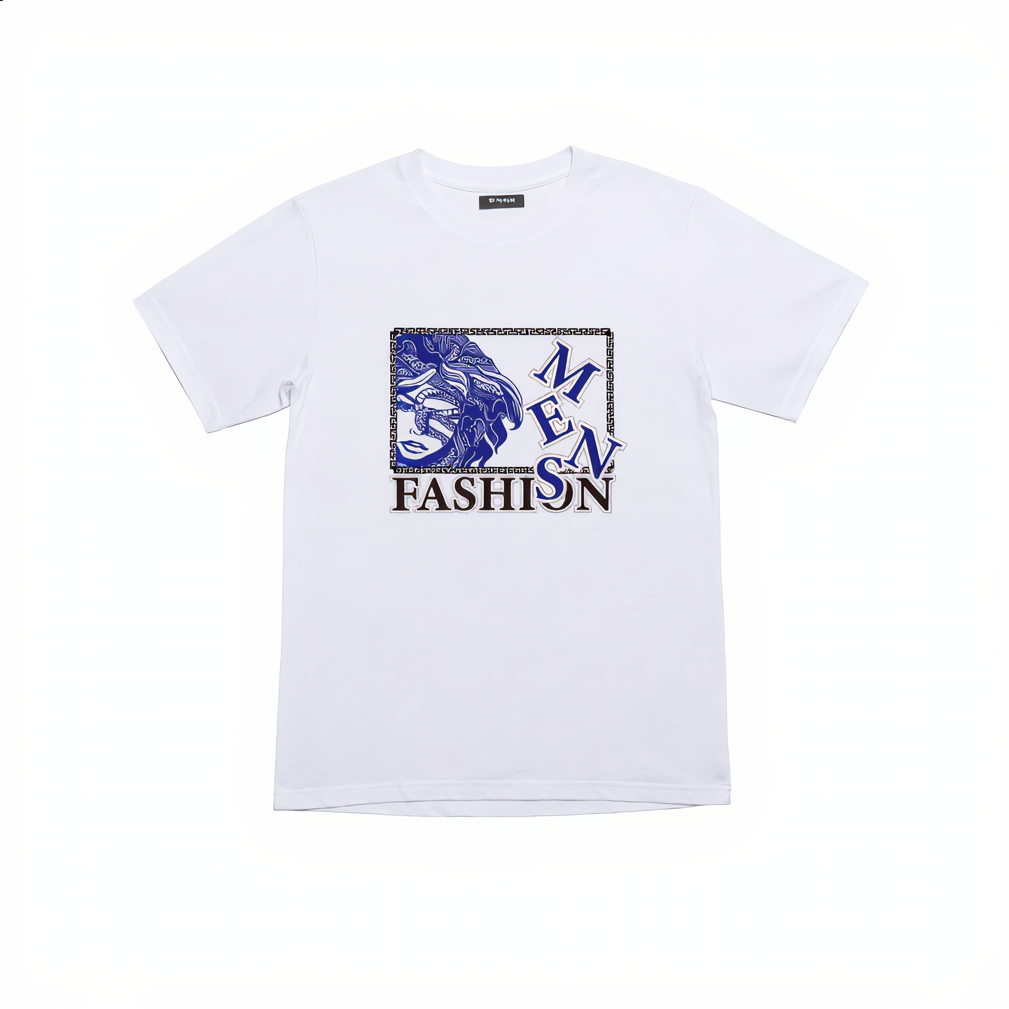 Crew Neck Tee & Long Pants Set High Street Fashion Luxury Brand Print Casual Tracksuit Plus Size