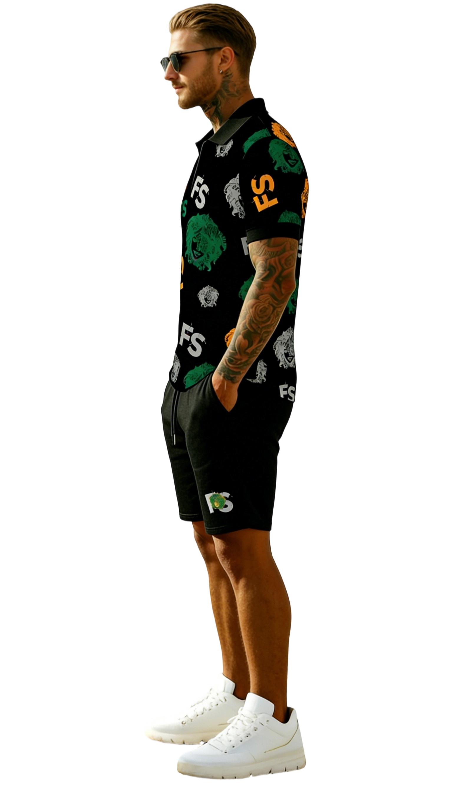 Athletic-Casual All-Over Print Matching Set