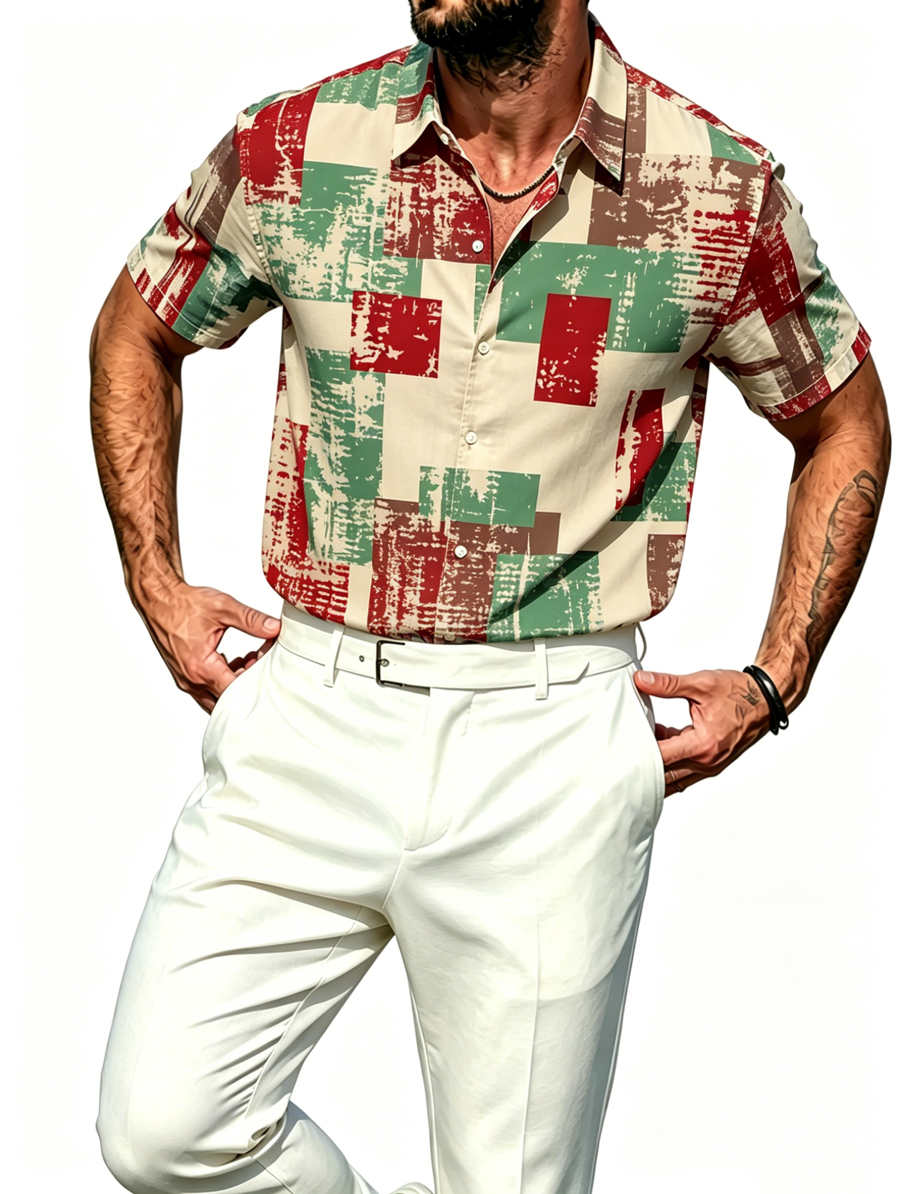 Men's 4-Way Stretch Business Shirt Single Top Wrinkle Free Breathable Formal Casual Shirt S-5XL