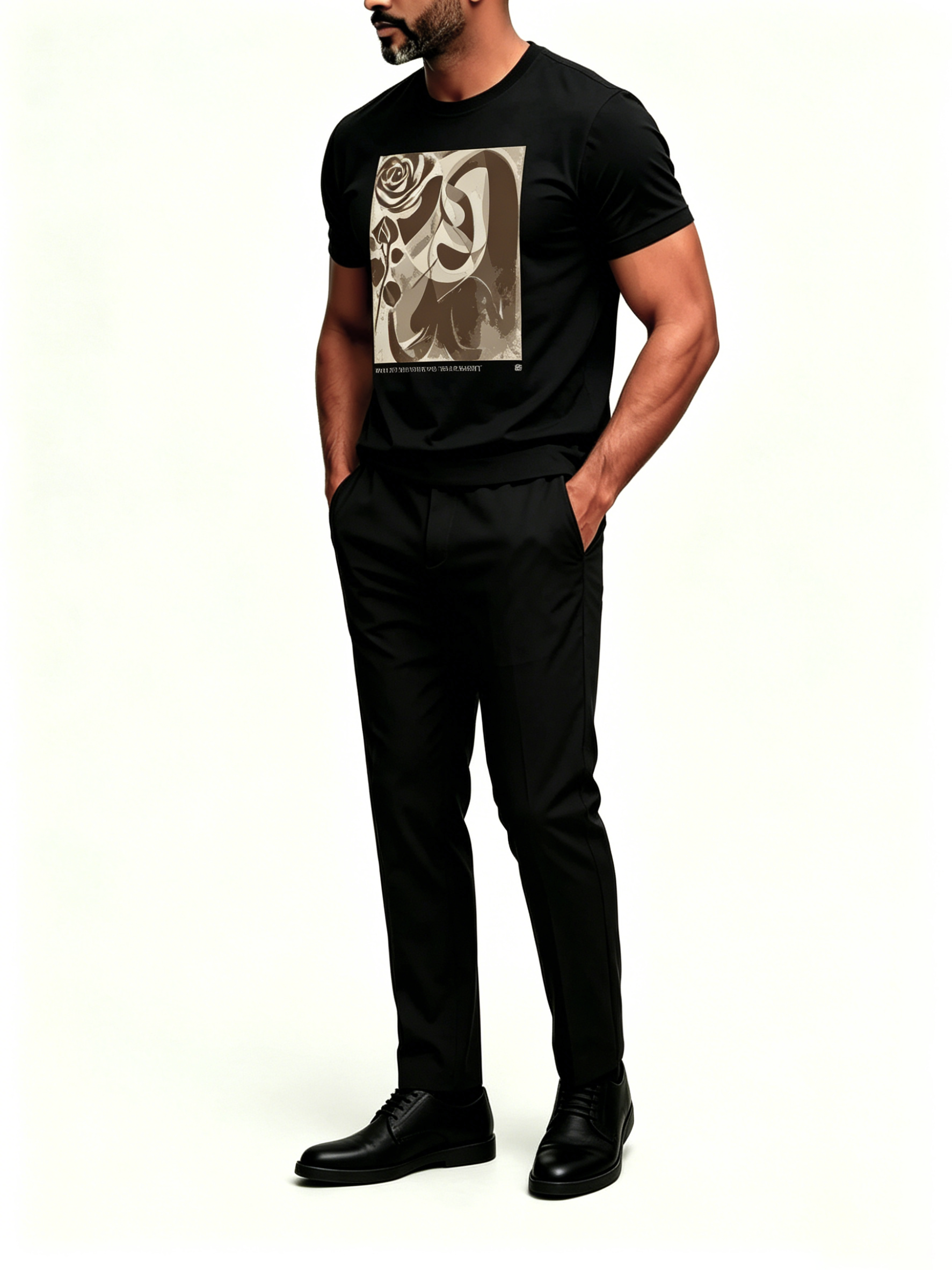 Short Sleeve T-Shirt & Pants Set Luxury Inspired Print Breathable Lightweight 2-Piece Outfit S-5XL