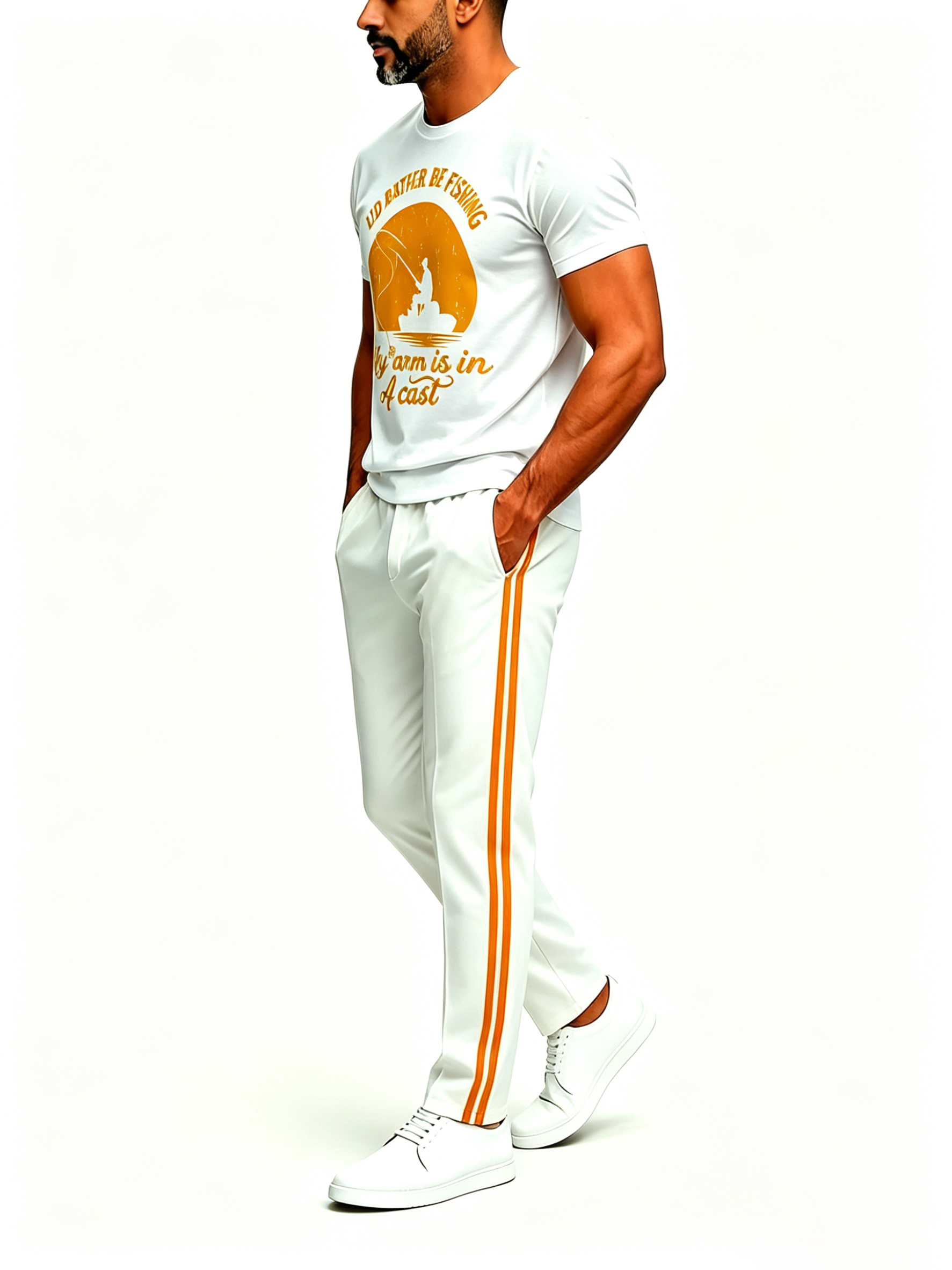 Short Sleeve T-Shirt & Pants Set Luxury Inspired Print Breathable Lightweight 2-Piece Outfit S-5XL