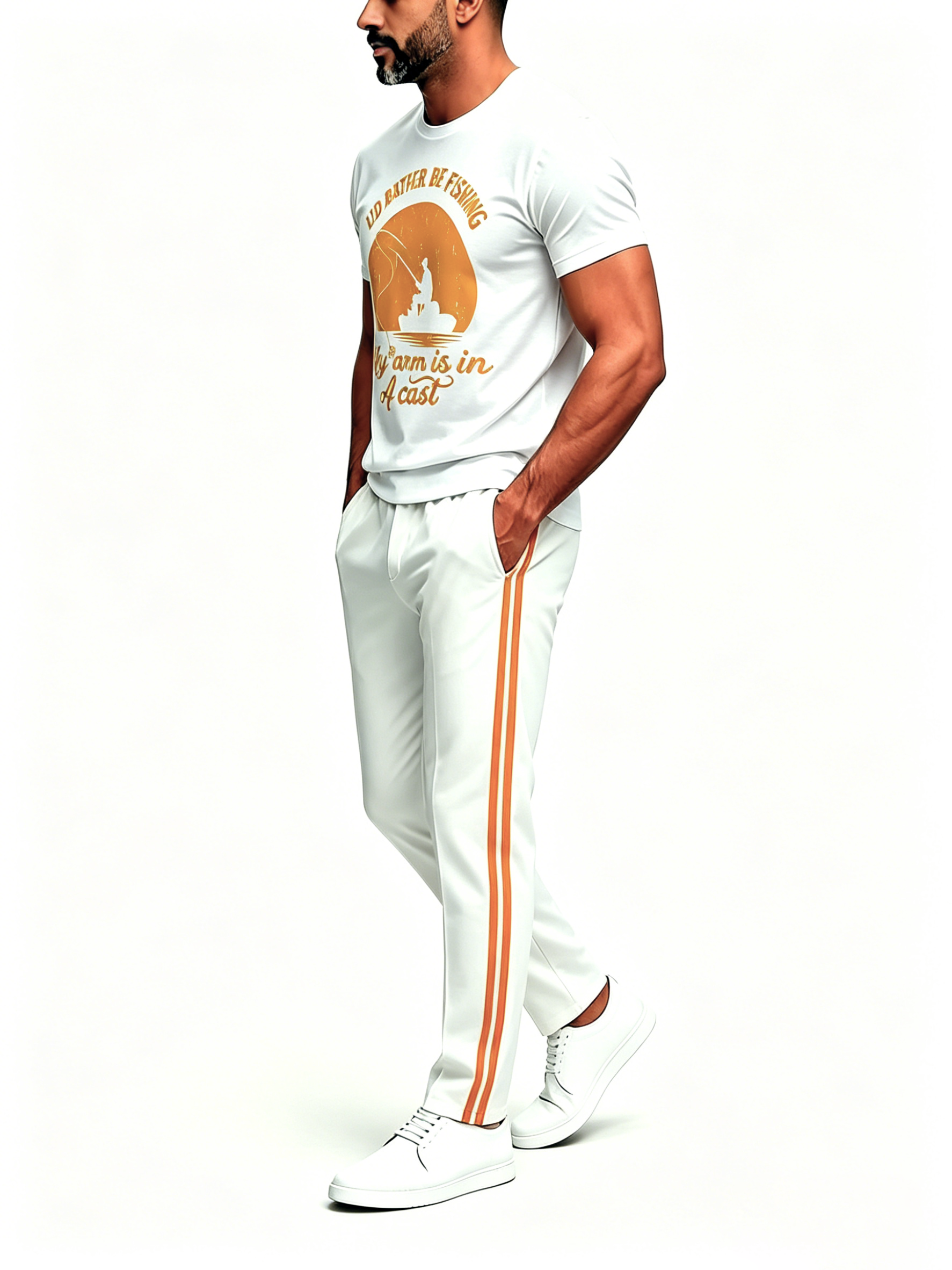 Short Sleeve T-Shirt & Pants Set Luxury Inspired Print Breathable Lightweight 2-Piece Outfit S-5XL
